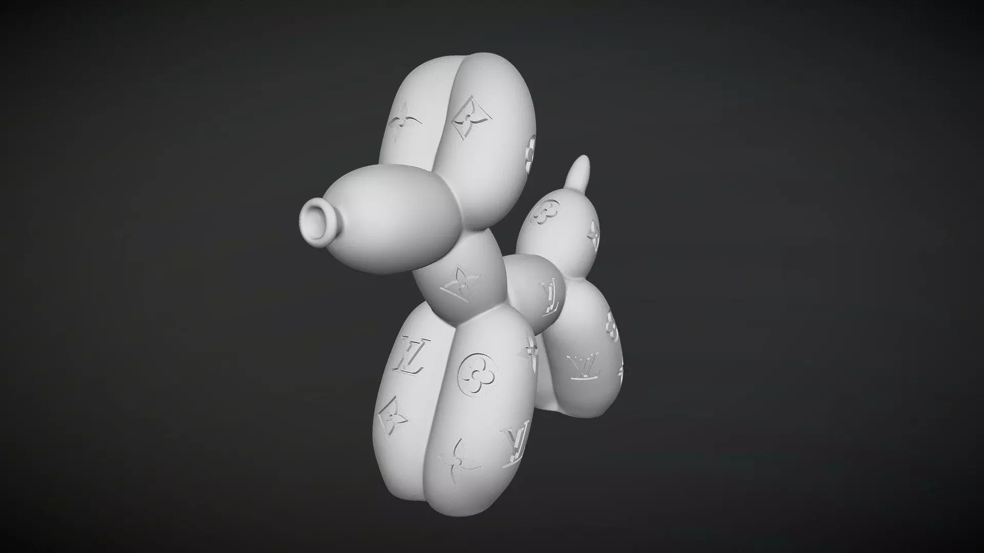 balloon-dog-louis-vuitton 3D print model_0