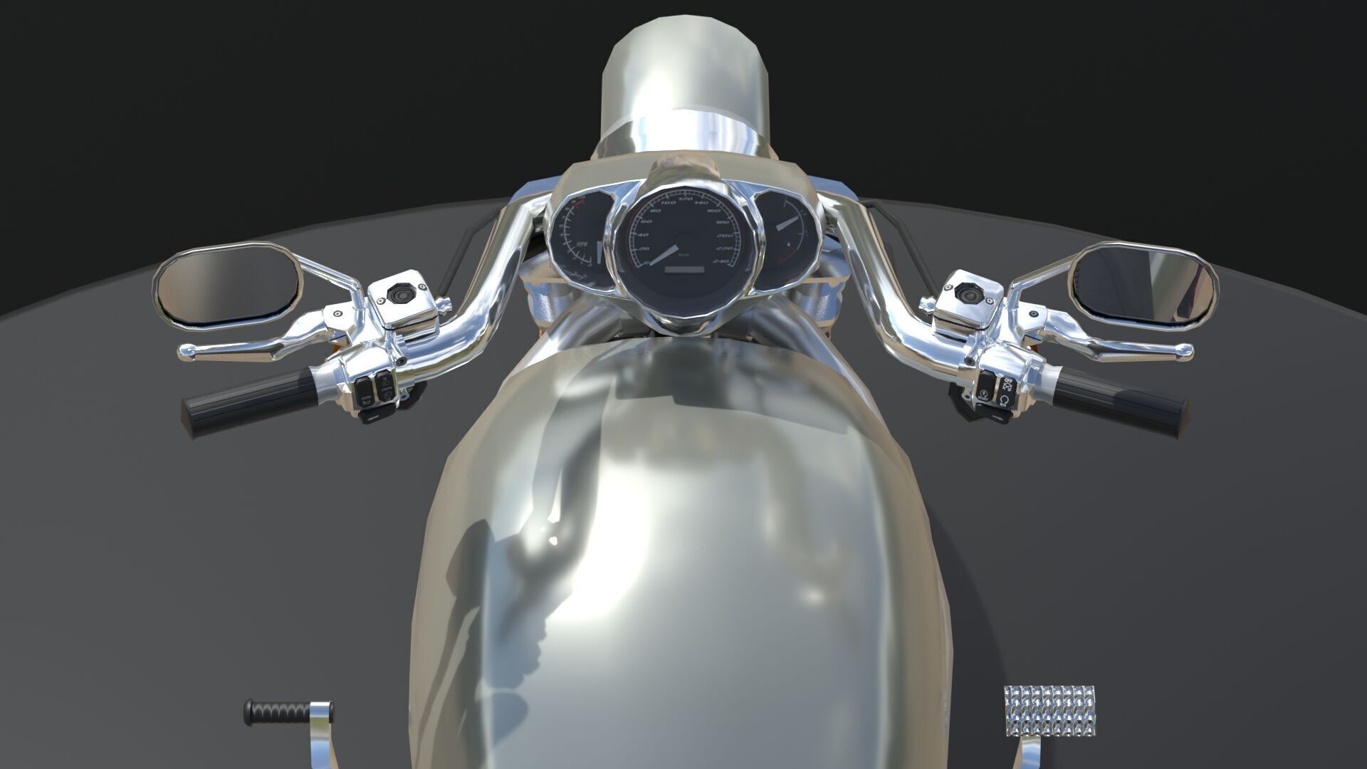 Harley Davidson V-Rod VRSC Gameready Low-poly 3D model_9