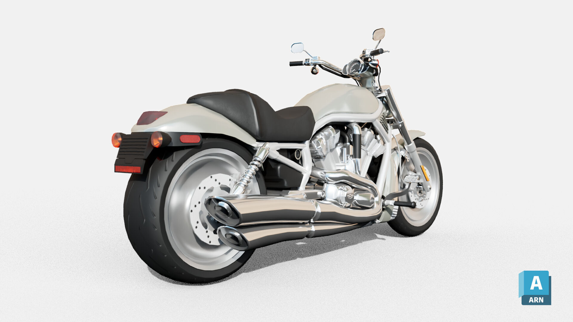 Harley Davidson V-Rod VRSC Gameready Low-poly 3D model_17
