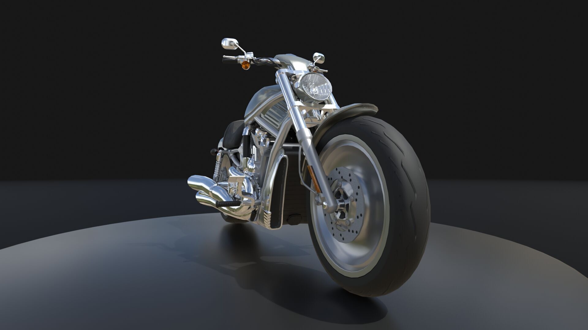 Harley Davidson V-Rod VRSC Gameready Low-poly 3D model_7