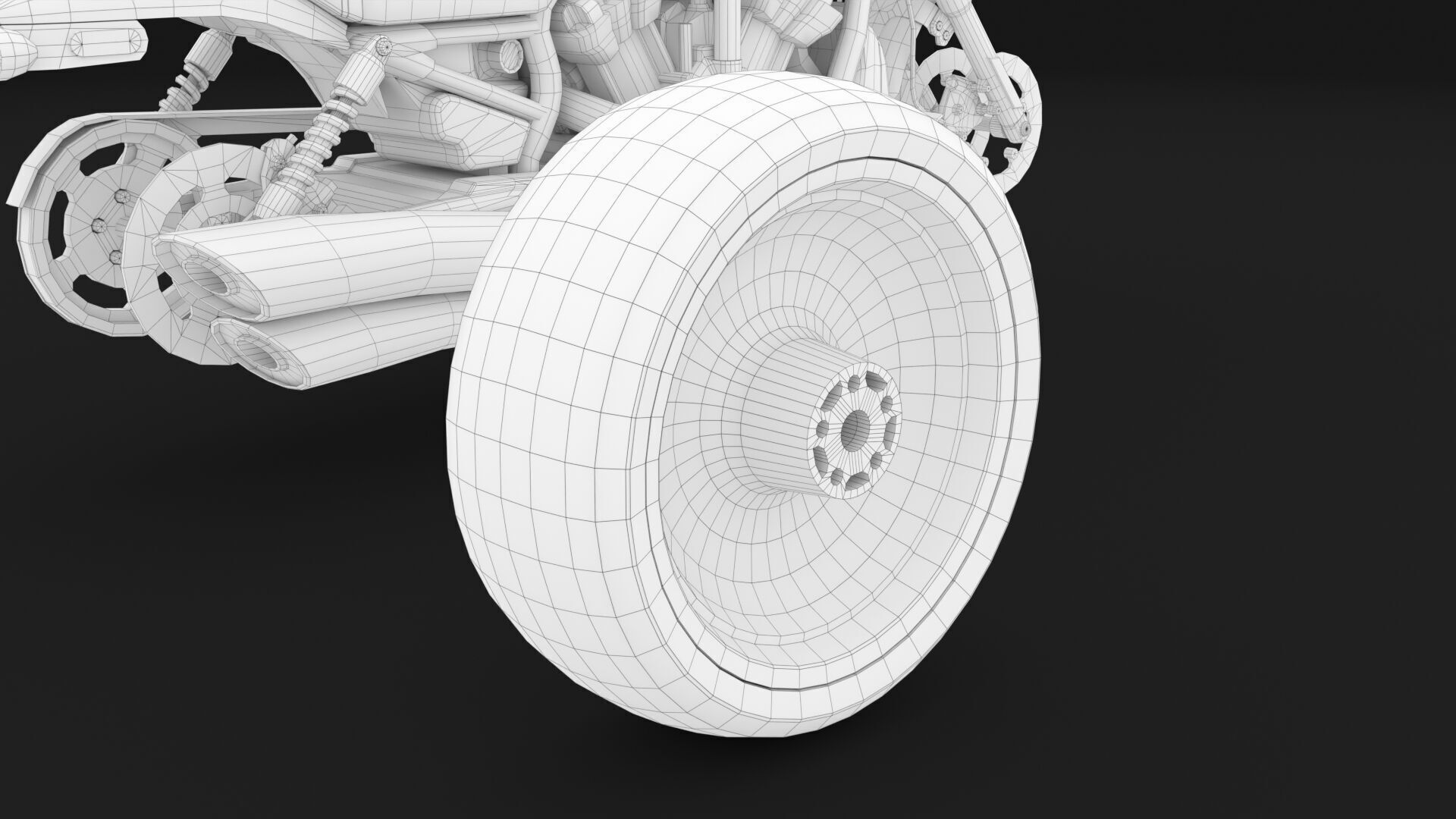 Harley Davidson V-Rod VRSC Gameready Low-poly 3D model_28