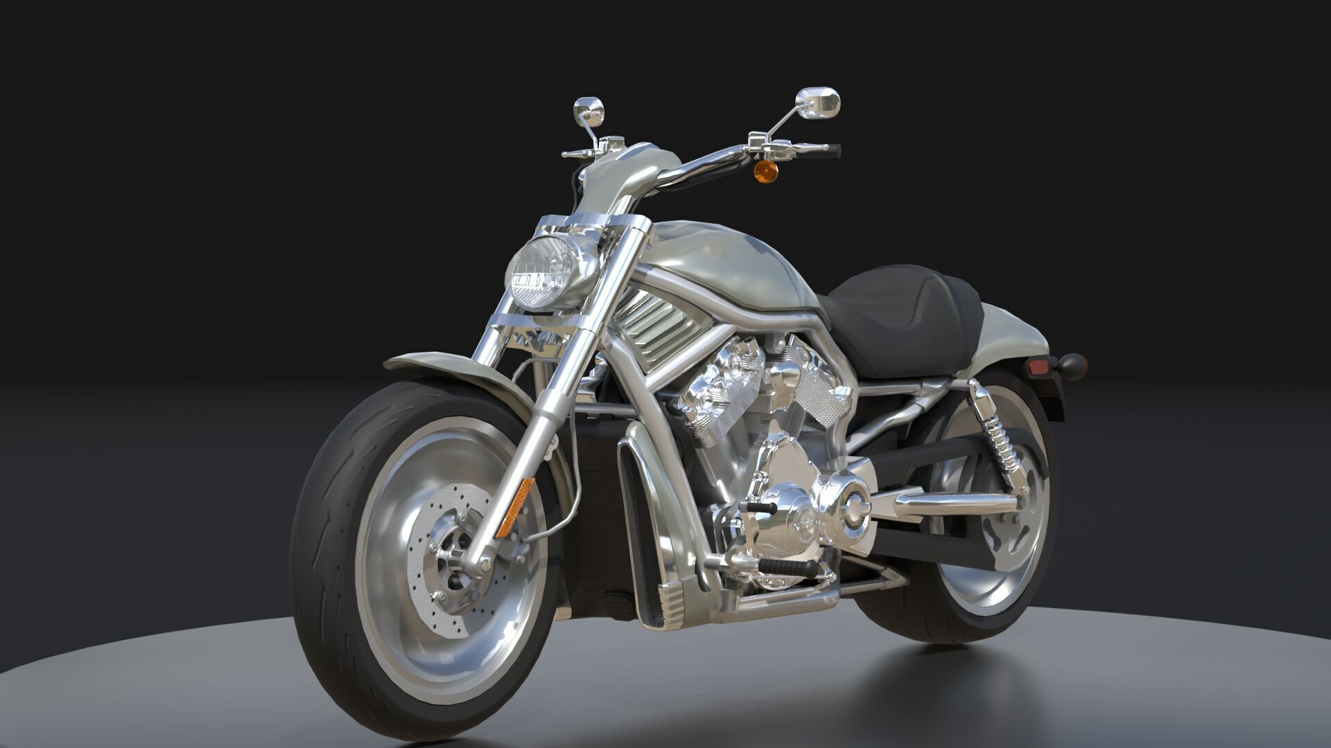 Harley Davidson V-Rod VRSC Gameready Low-poly 3D model_2