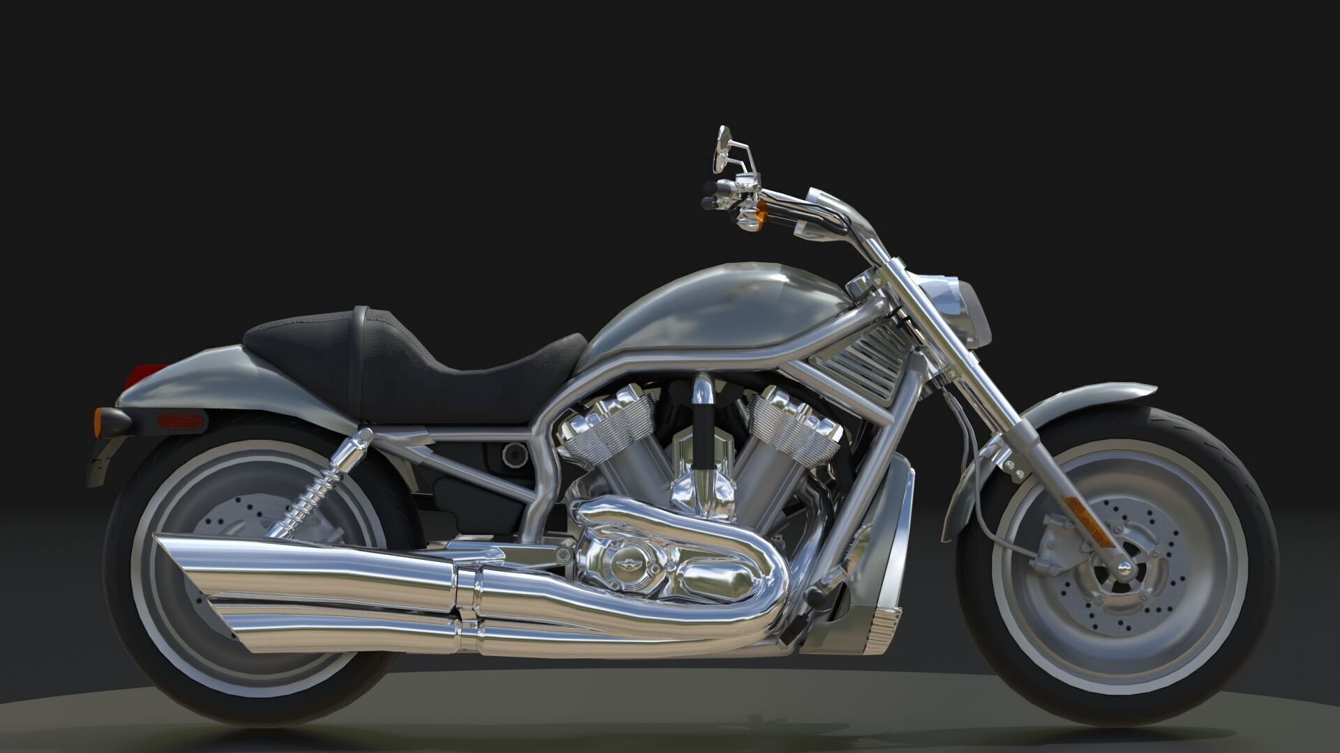 Harley Davidson V-Rod VRSC Gameready Low-poly 3D model_3