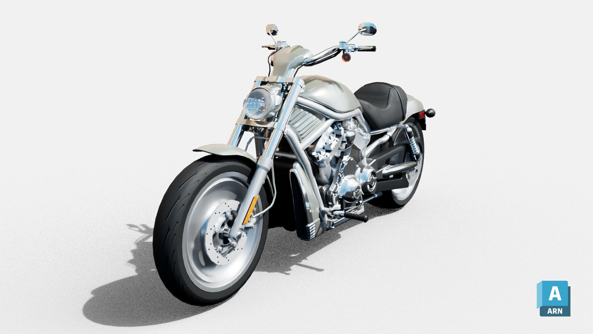 Harley Davidson V-Rod VRSC Gameready Low-poly 3D model_15
