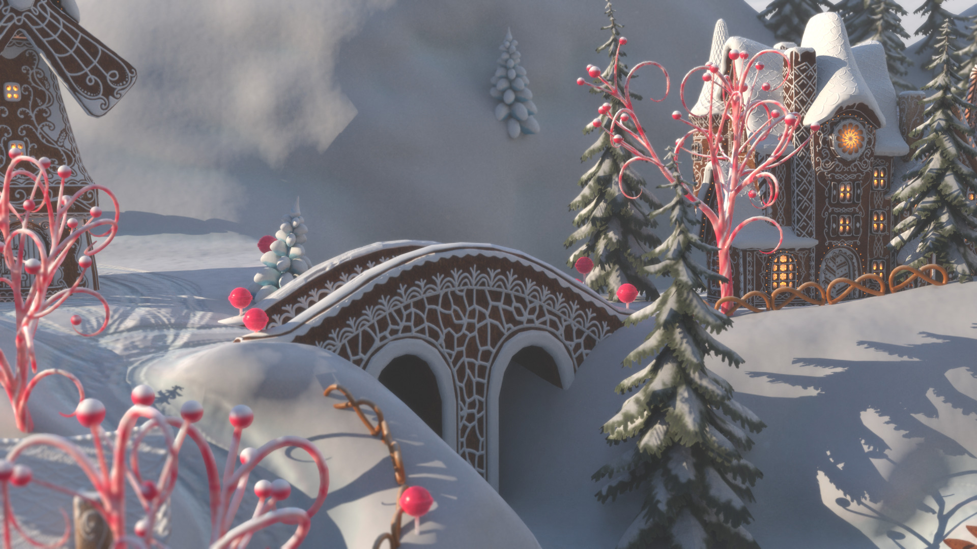 Gingerbread Village Low-poly 3D model_54