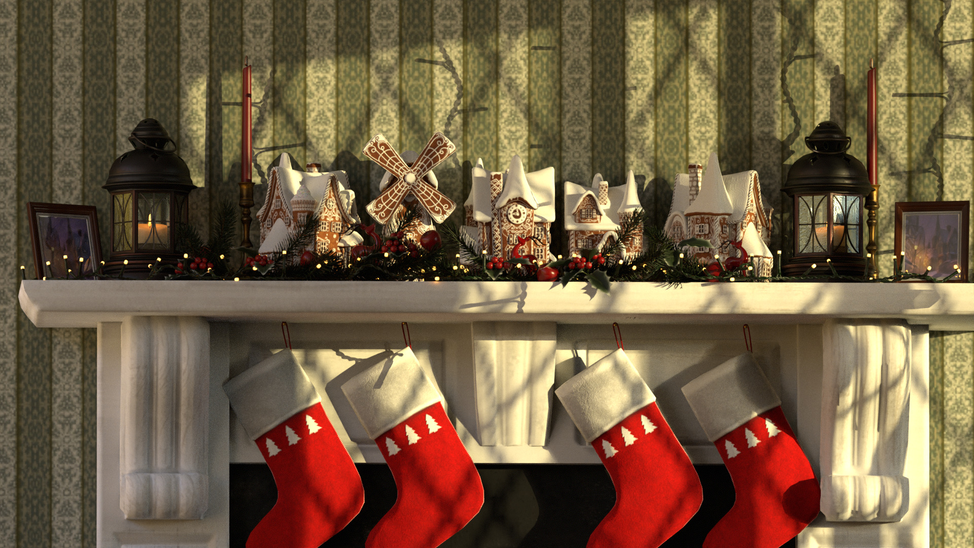 Gingerbread Village Low-poly 3D model_107