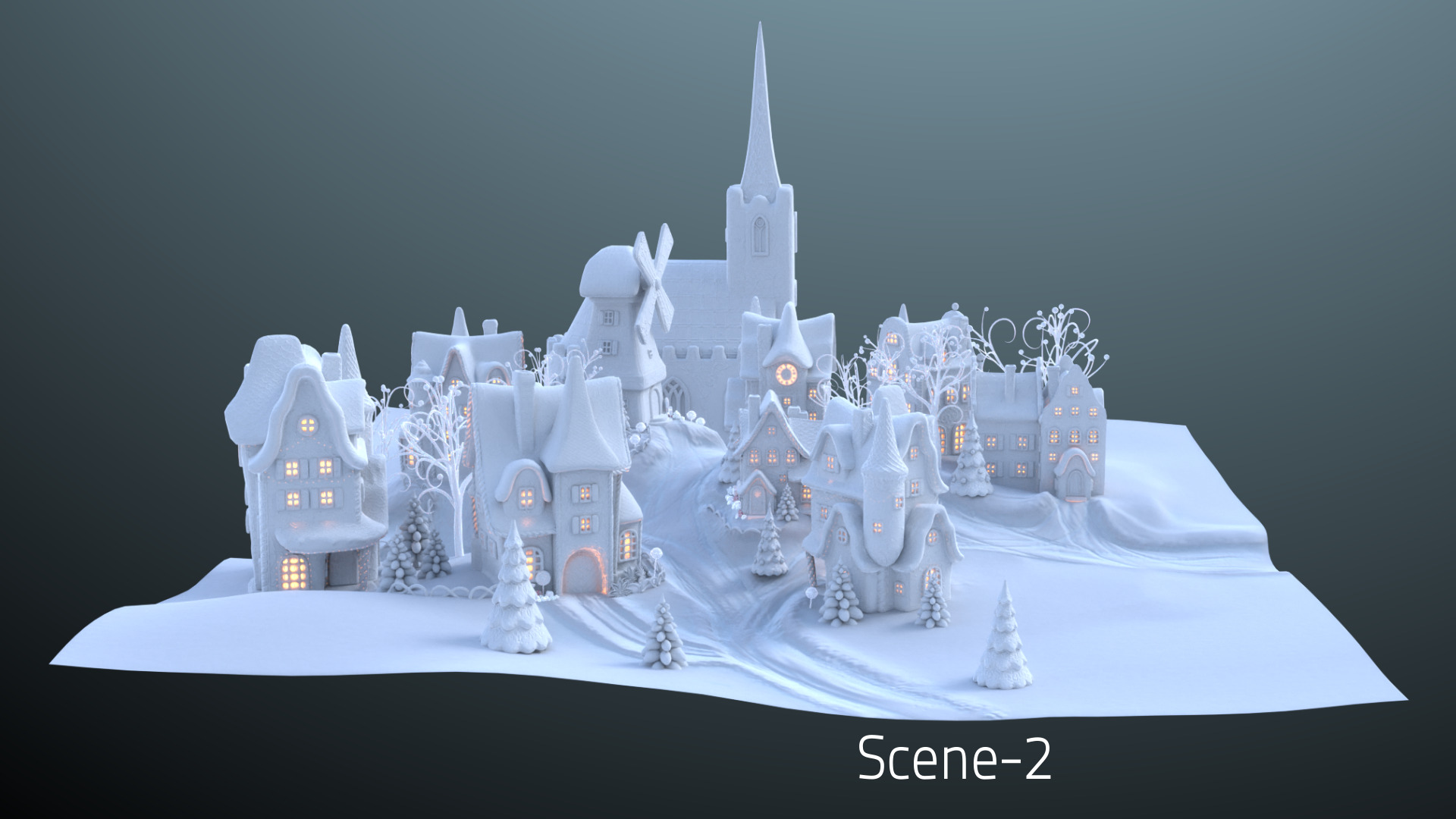 Gingerbread Village Low-poly 3D model_114