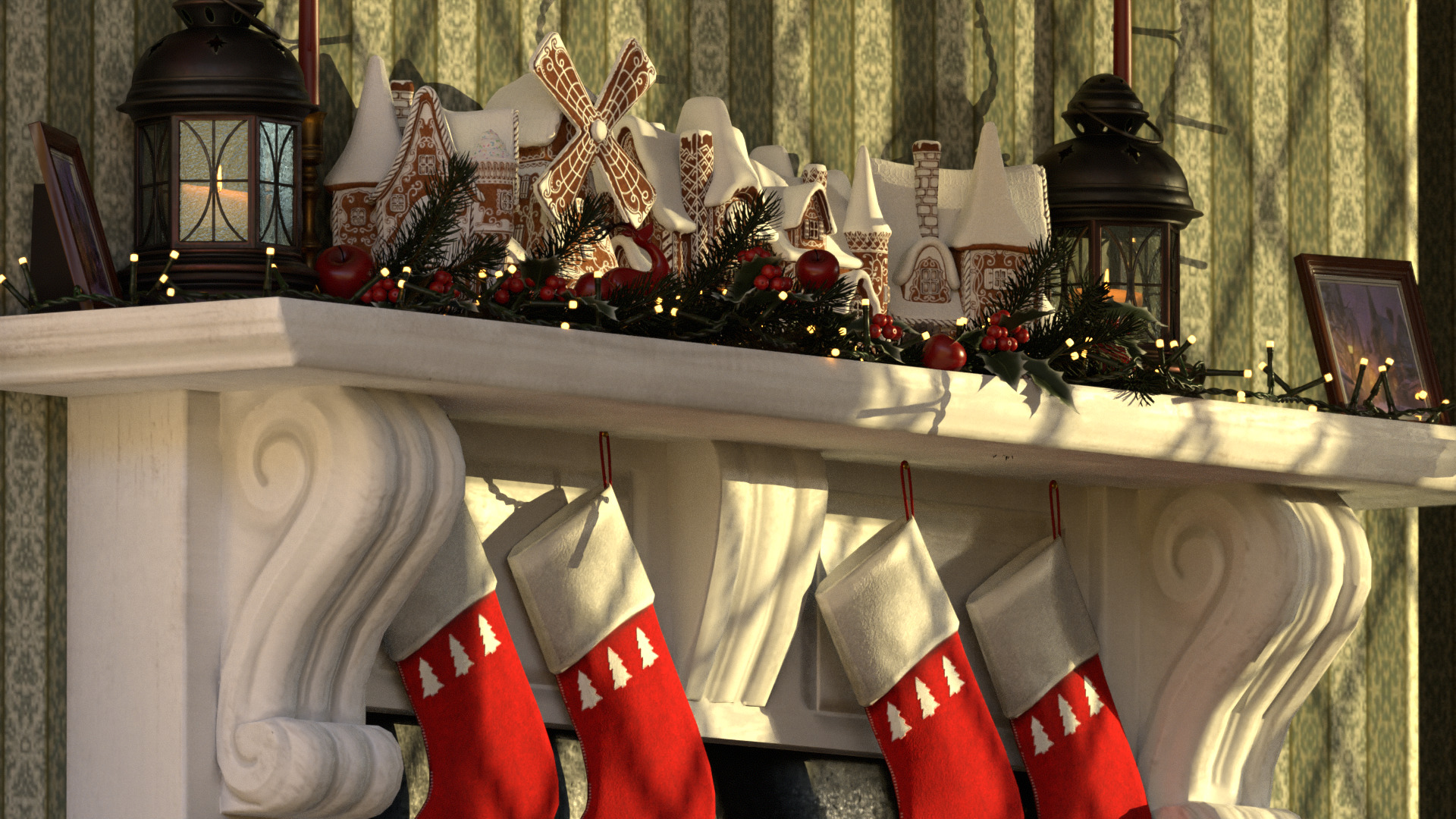 Gingerbread Village Low-poly 3D model_106