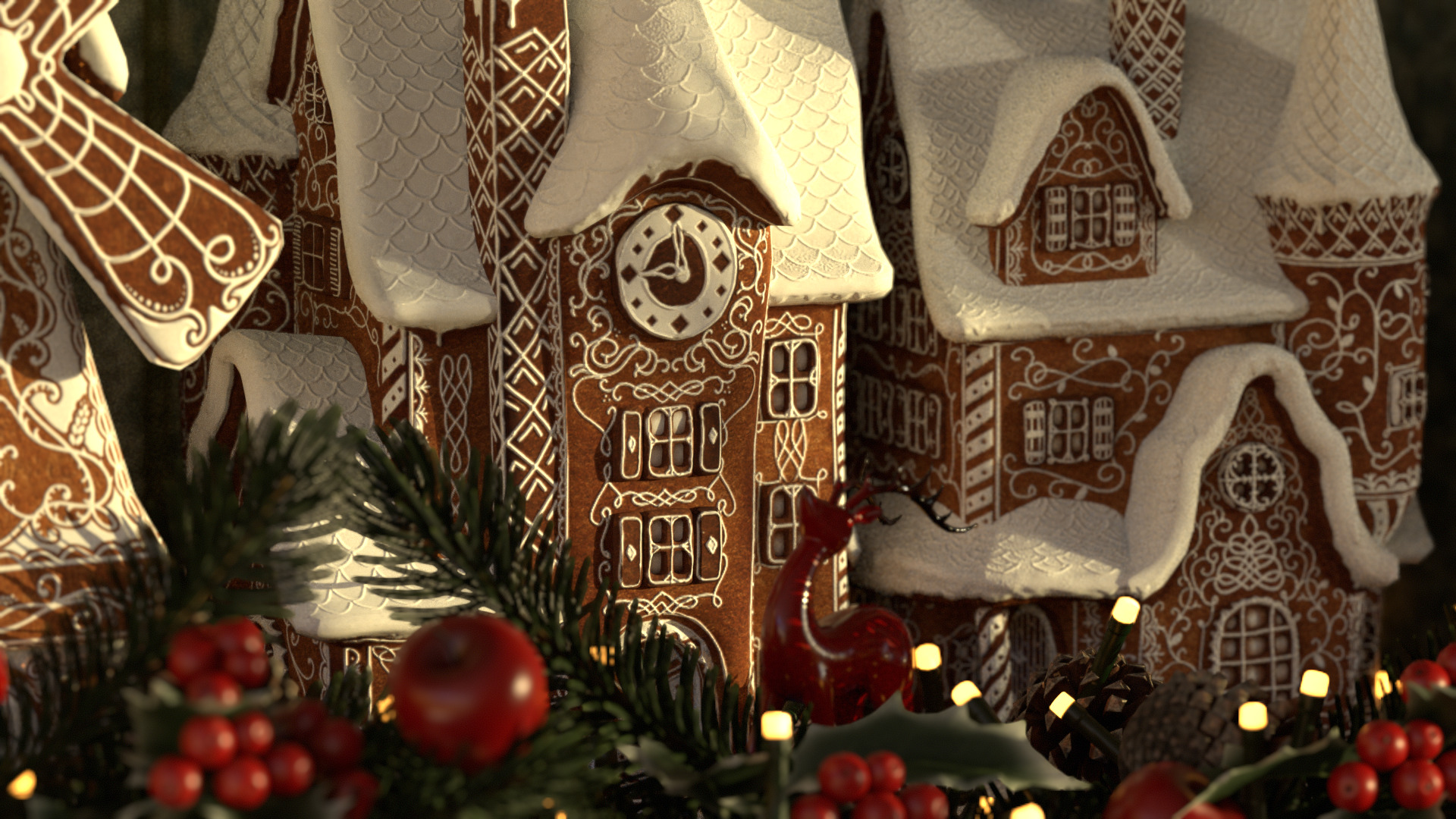 Gingerbread Village Low-poly 3D model_103