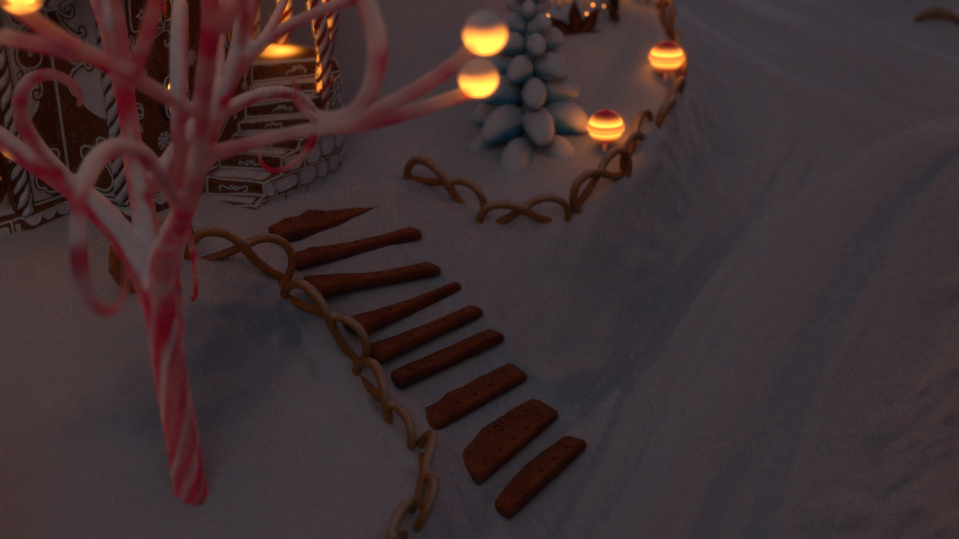 Gingerbread Village Low-poly 3D model_102