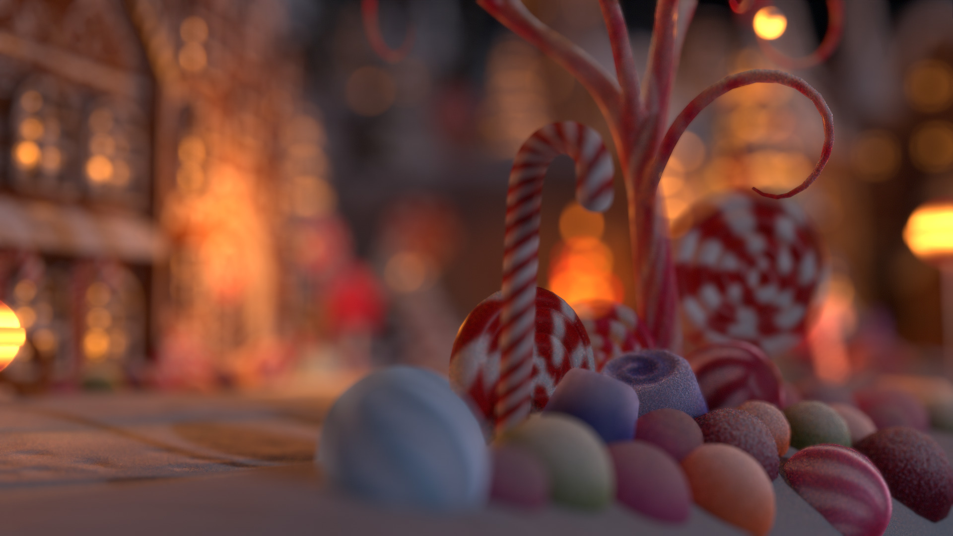 Gingerbread Village Low-poly 3D model_20