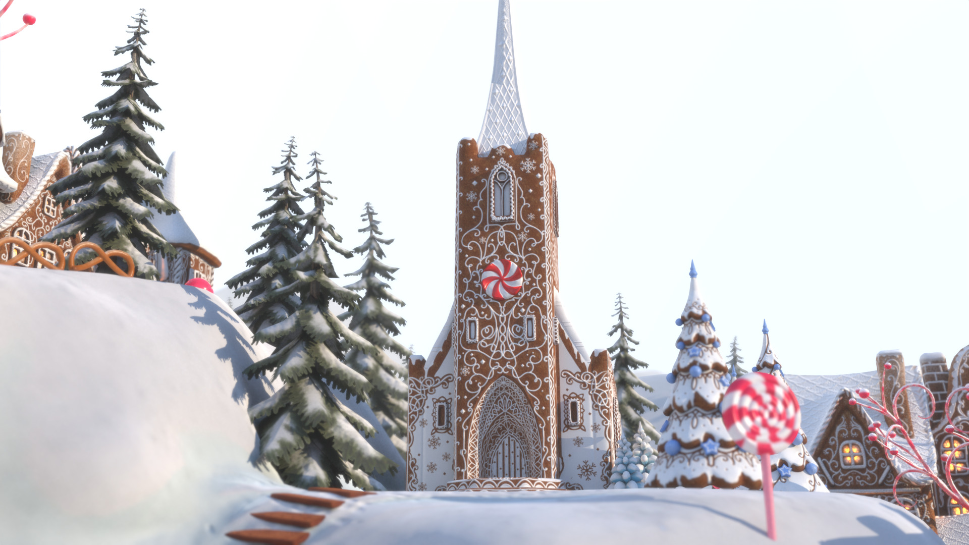Gingerbread Village Low-poly 3D model_68
