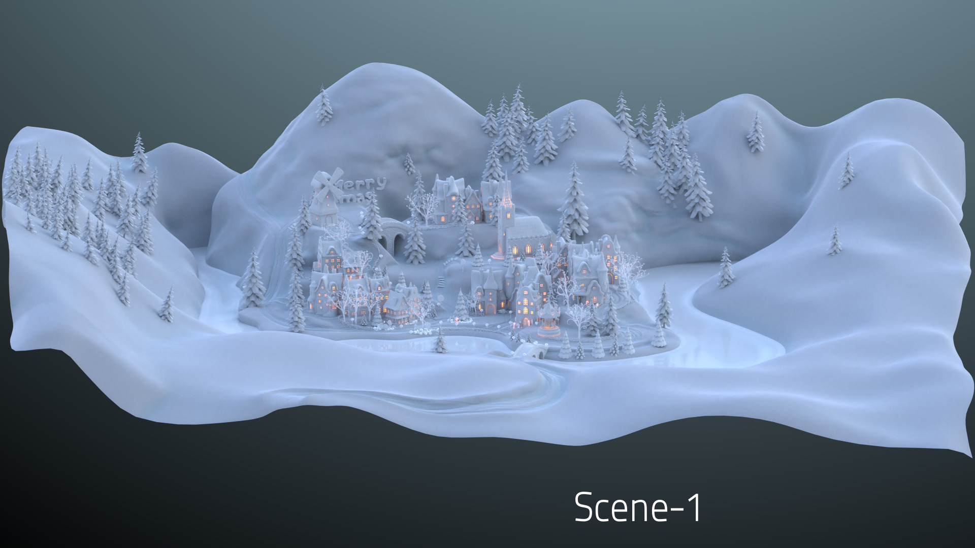 Gingerbread Village Low-poly 3D model_113