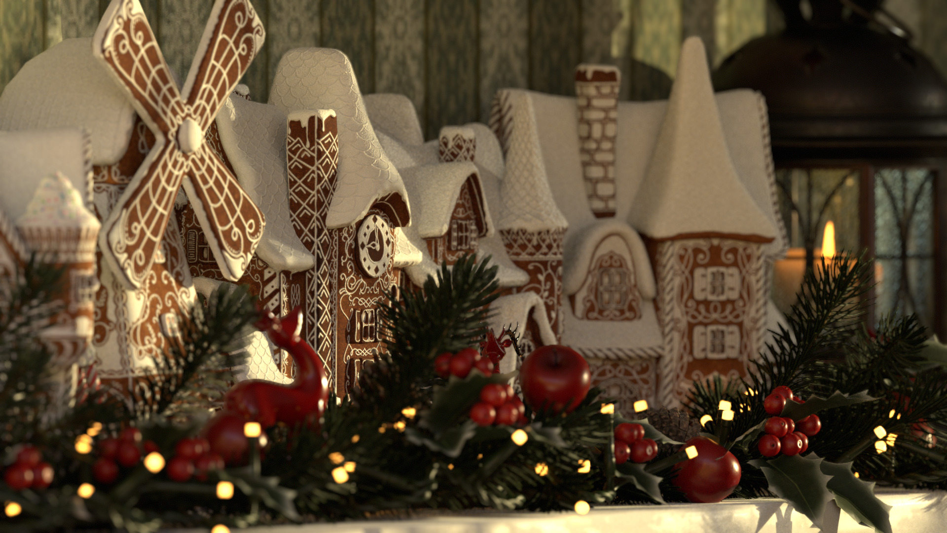 Gingerbread Village Low-poly 3D model_104