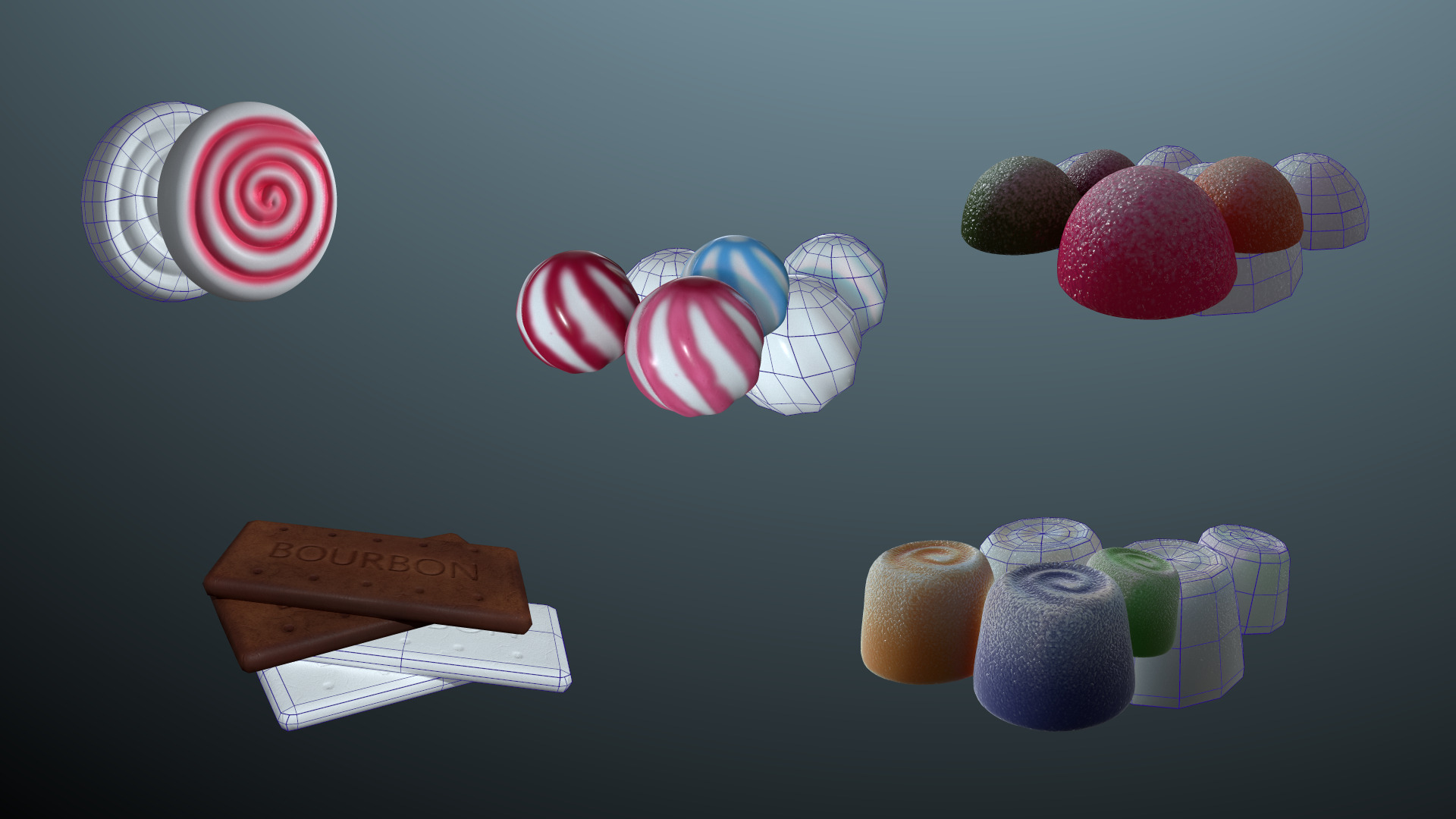 Gingerbread Village Low-poly 3D model_110