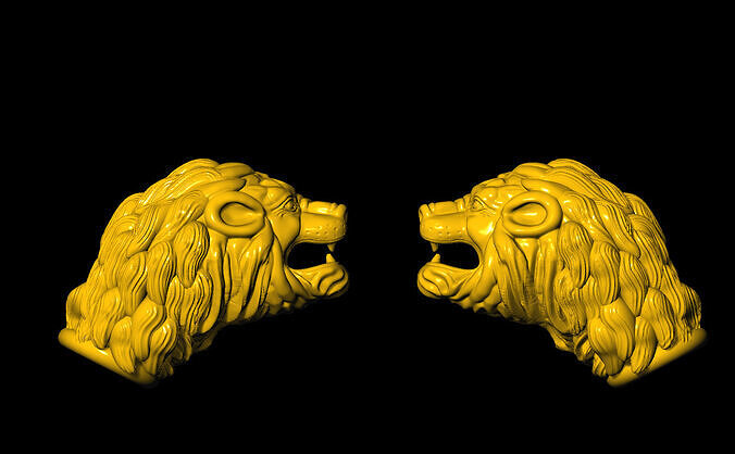 The Lion Face - For Bracelet 3D print model 3D print model