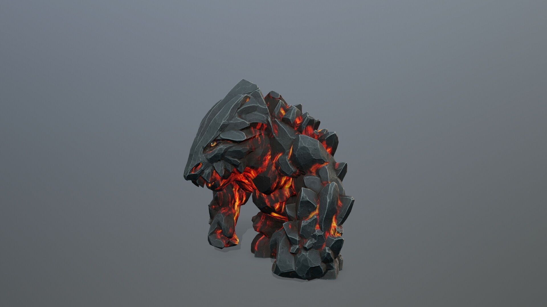 lava monster Low-poly 3D model_3