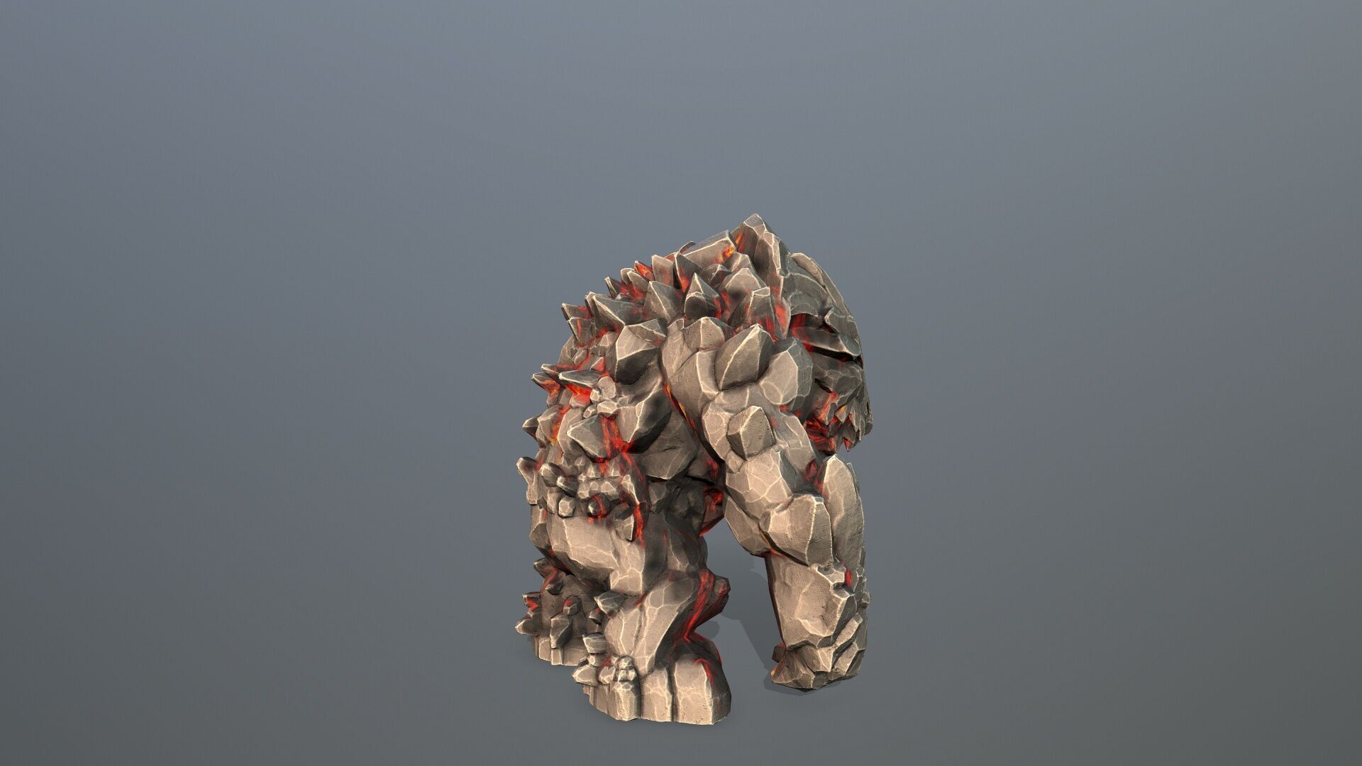 lava monster Low-poly 3D model_7
