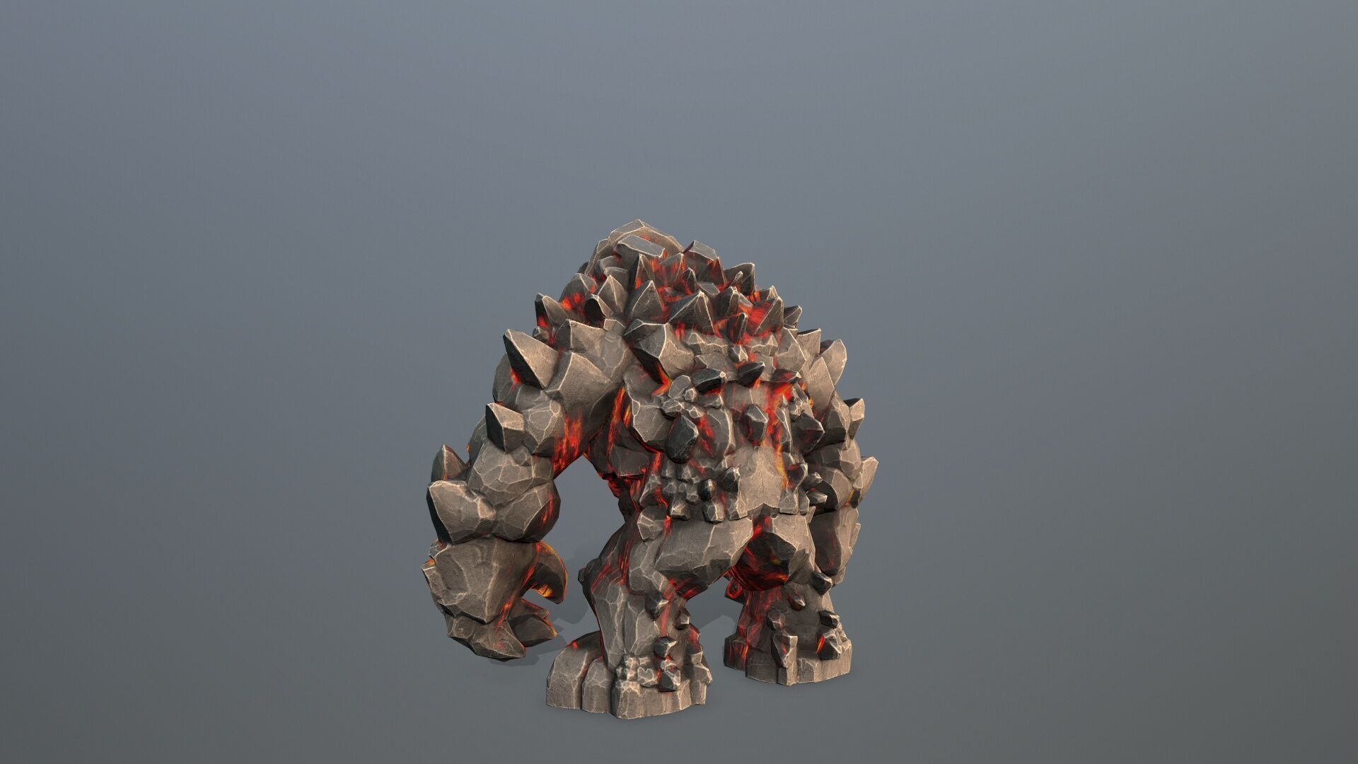 lava monster Low-poly 3D model_5
