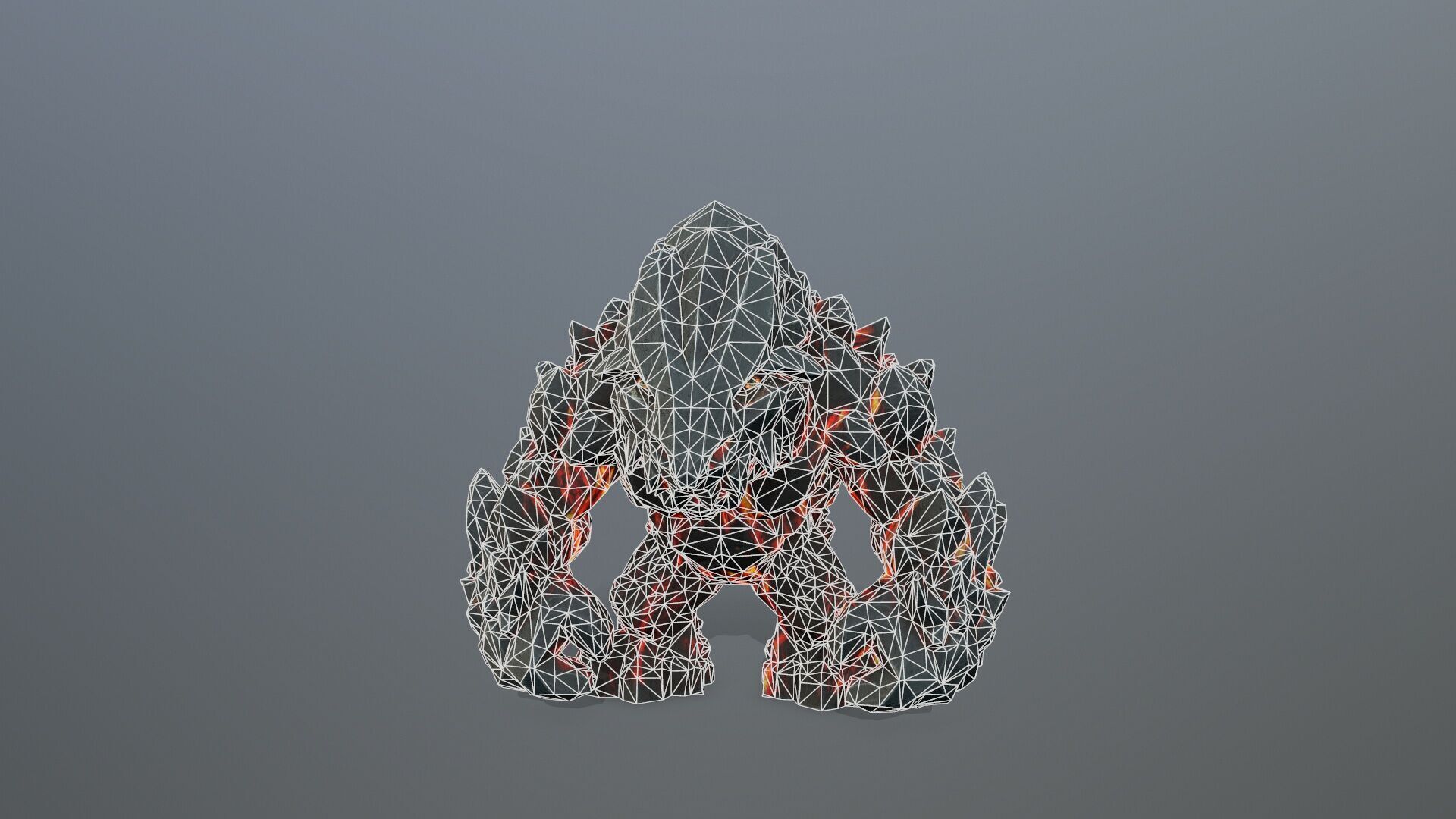lava monster Low-poly 3D model_11