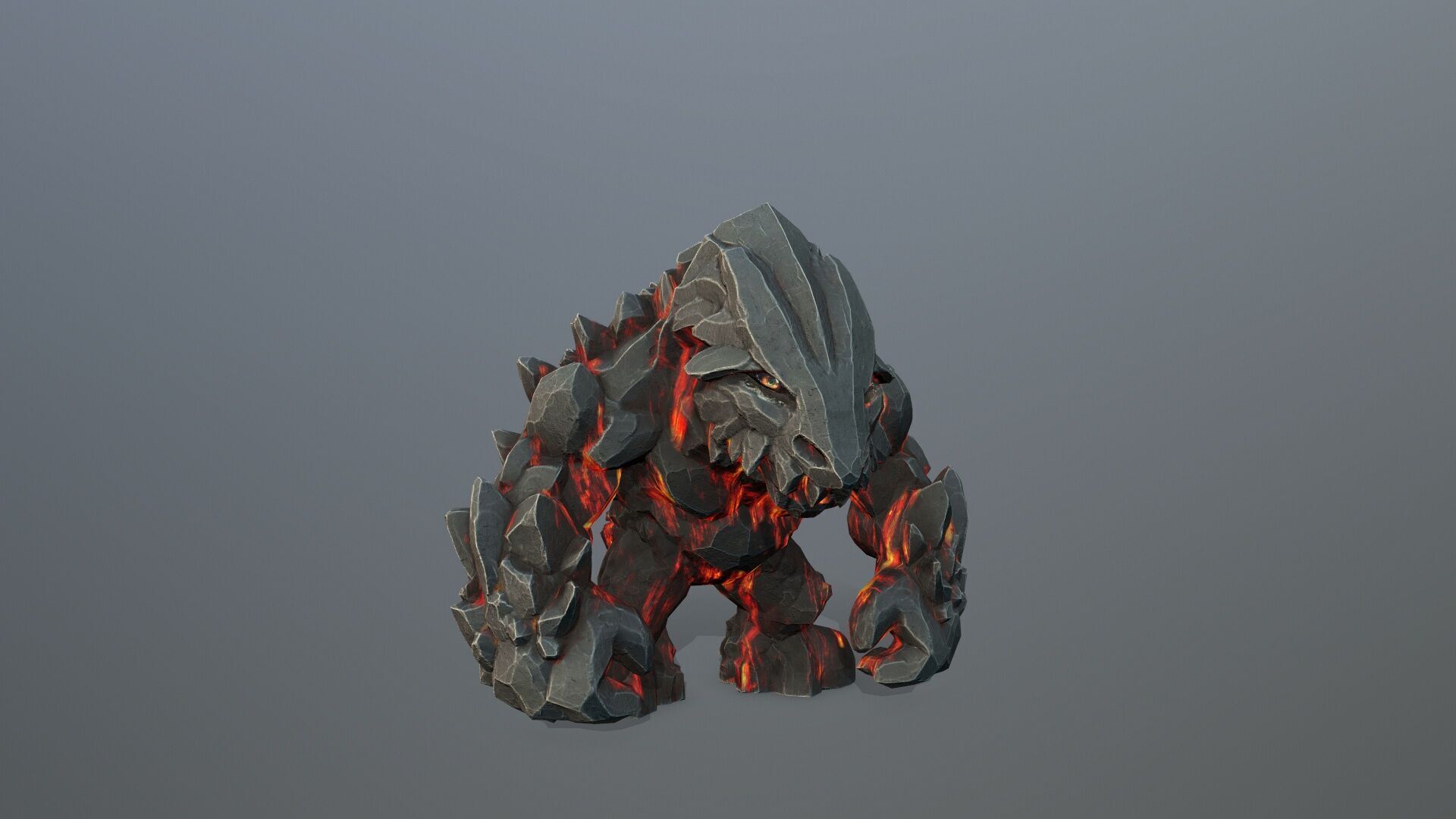 lava monster Low-poly 3D model_9