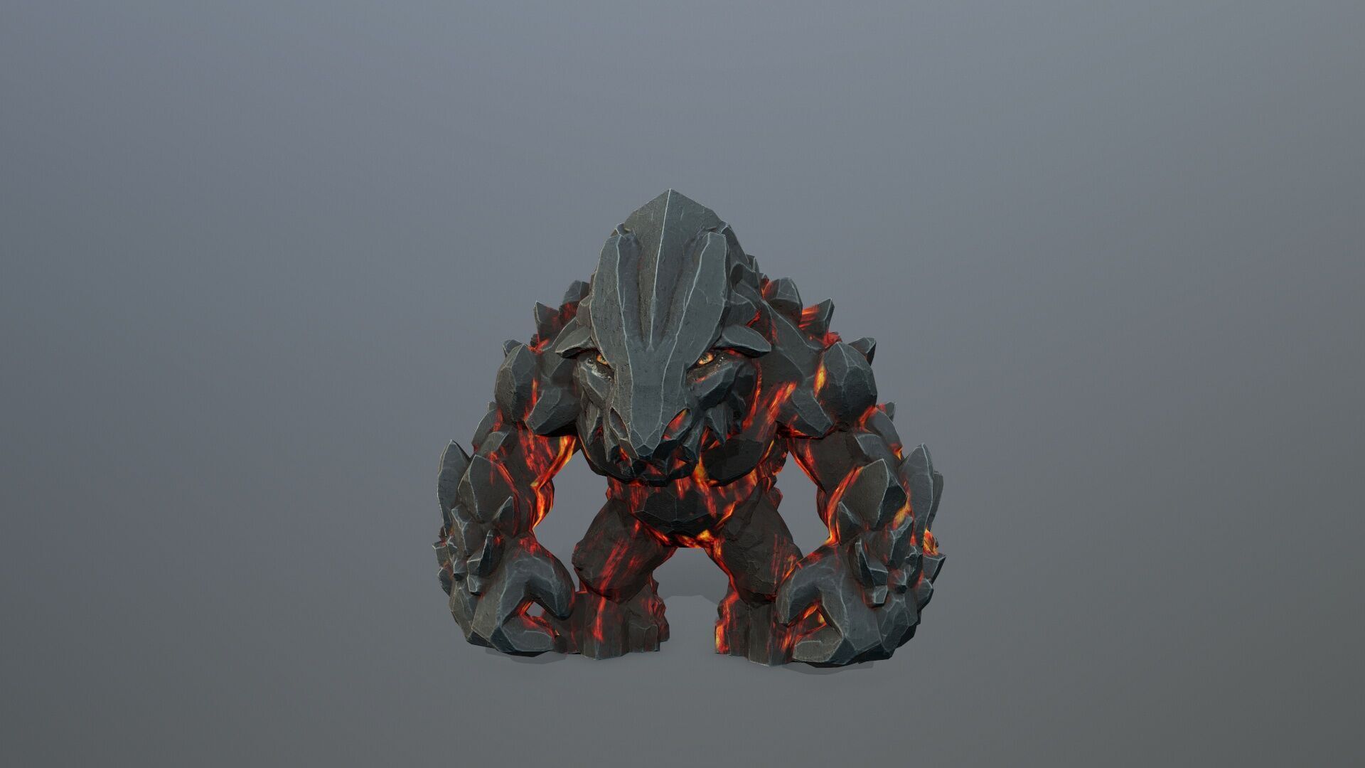 lava monster Low-poly 3D model_10