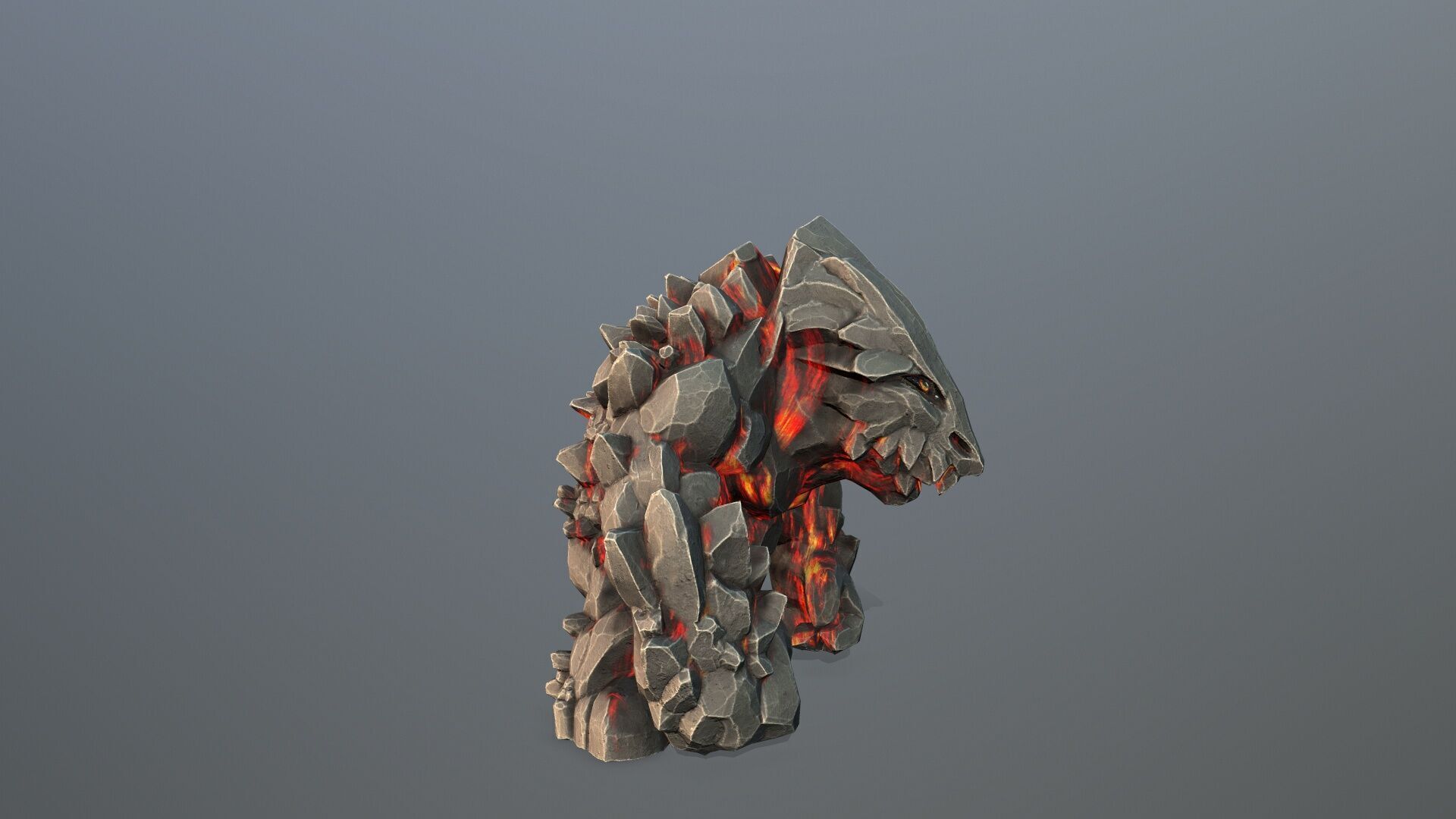 lava monster Low-poly 3D model_8