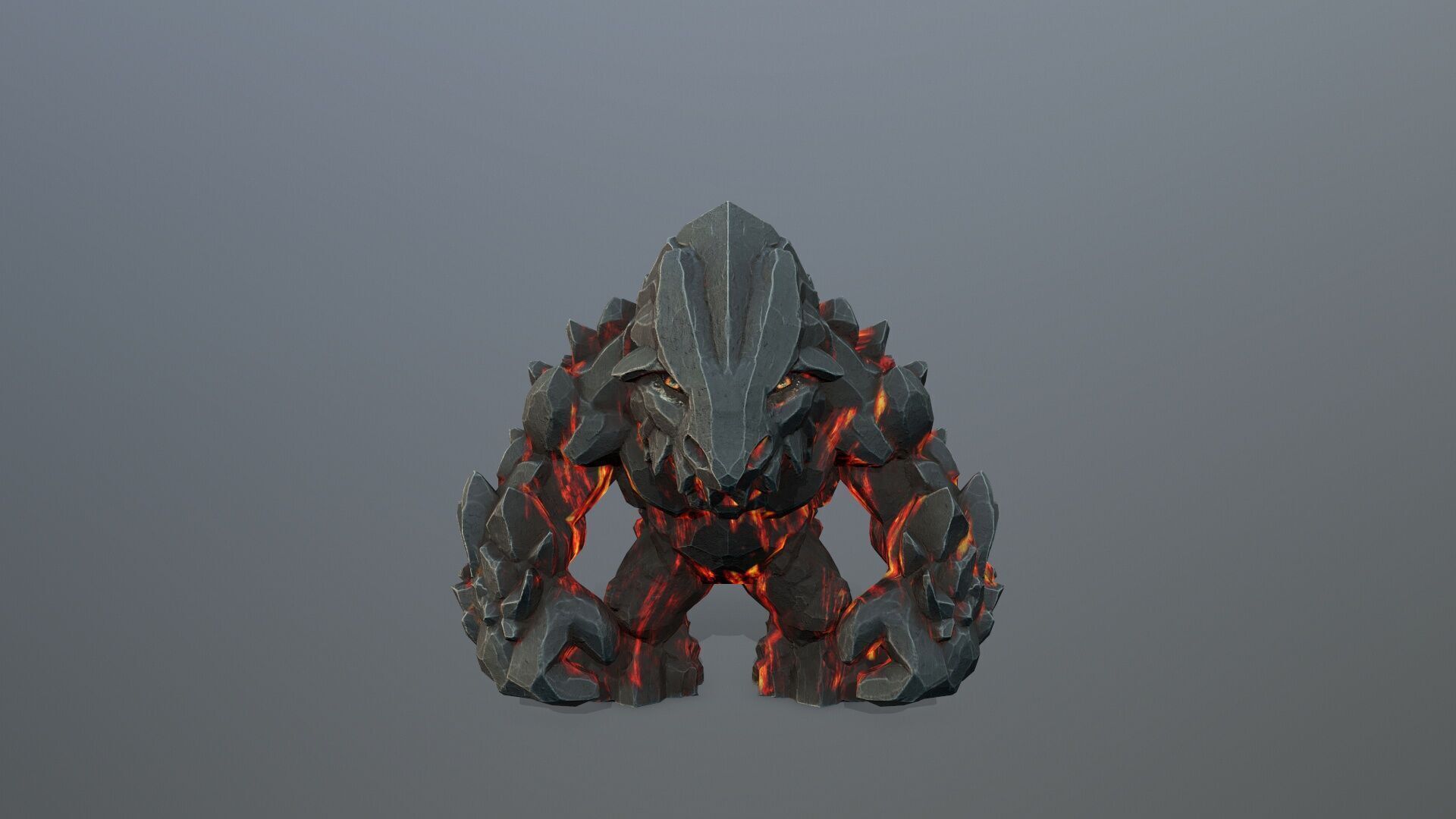 lava monster Low-poly 3D model_1