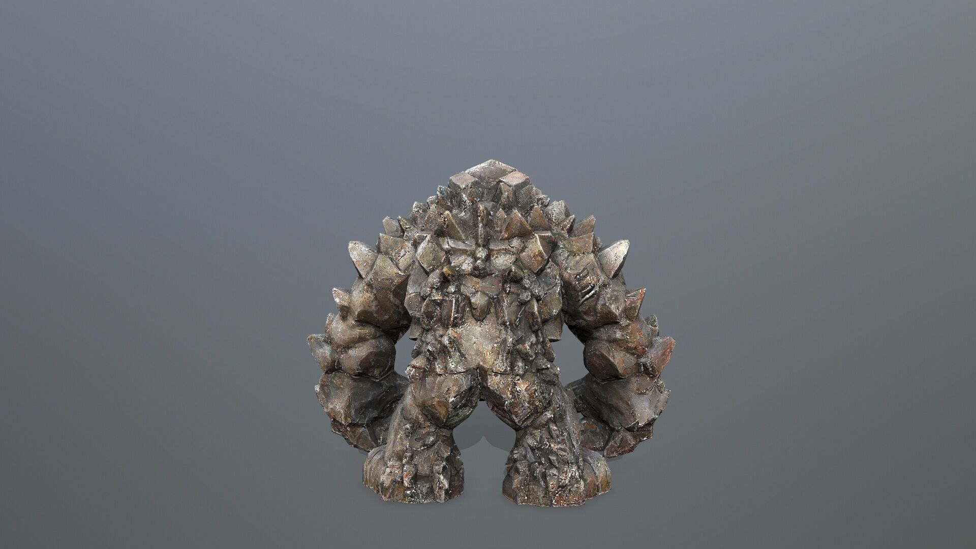 stone monster Low-poly 3D model_6
