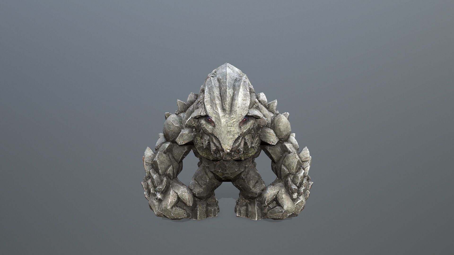 stone monster Low-poly 3D model_10