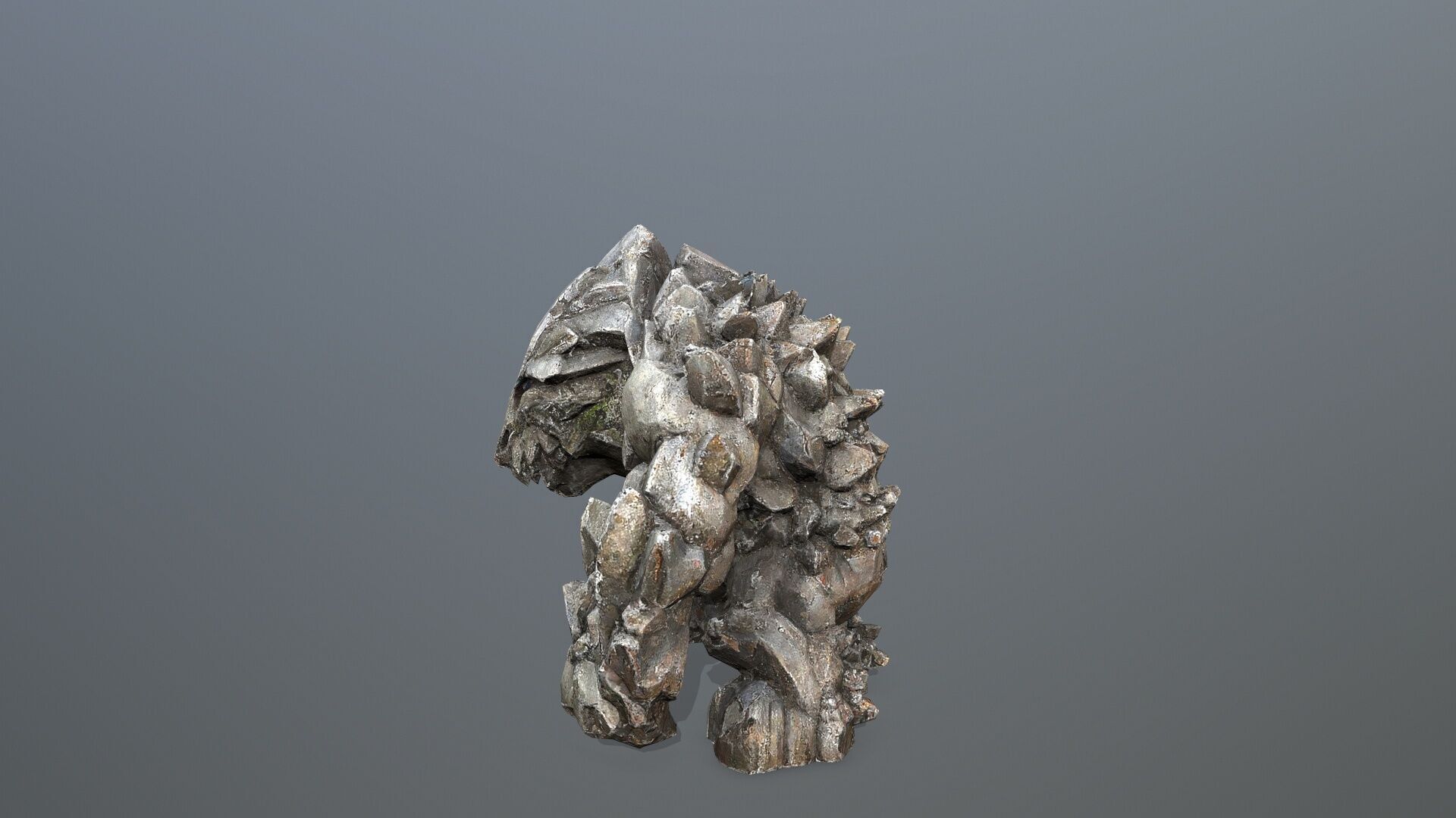 stone monster Low-poly 3D model_4