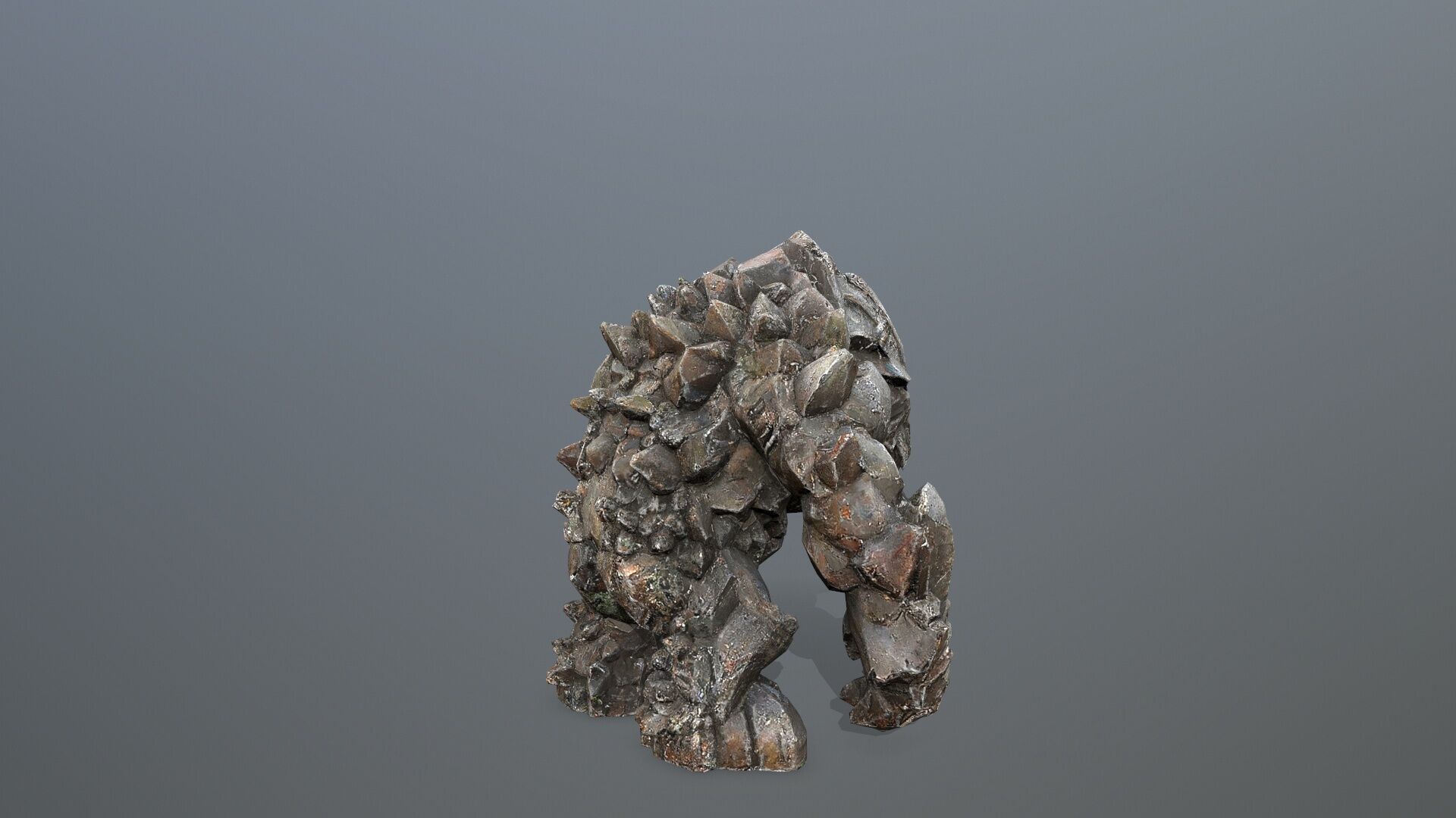 stone monster Low-poly 3D model_7