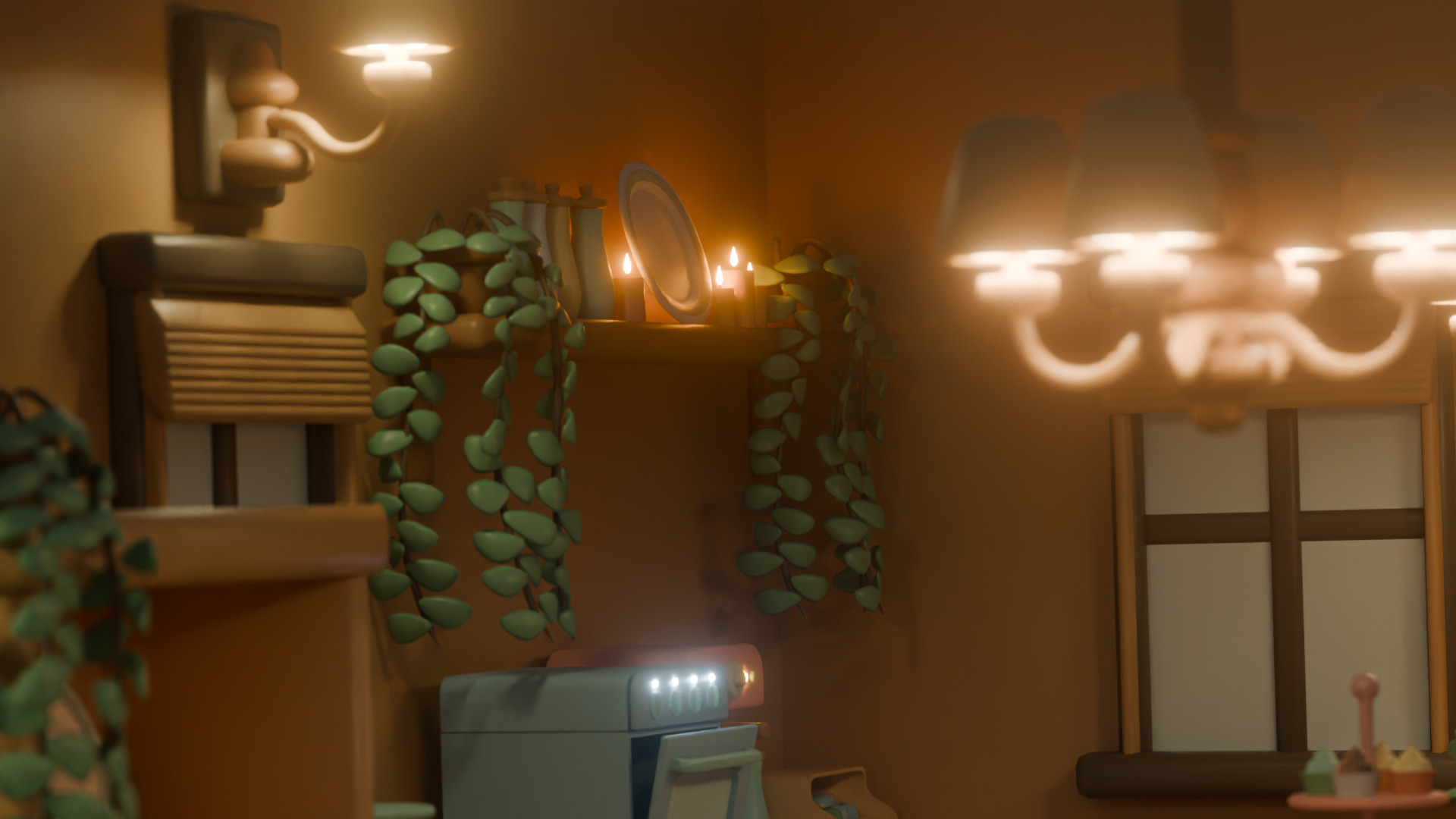 Cozy Cafe 3D Game Asset Pack Low-poly 3D model_8