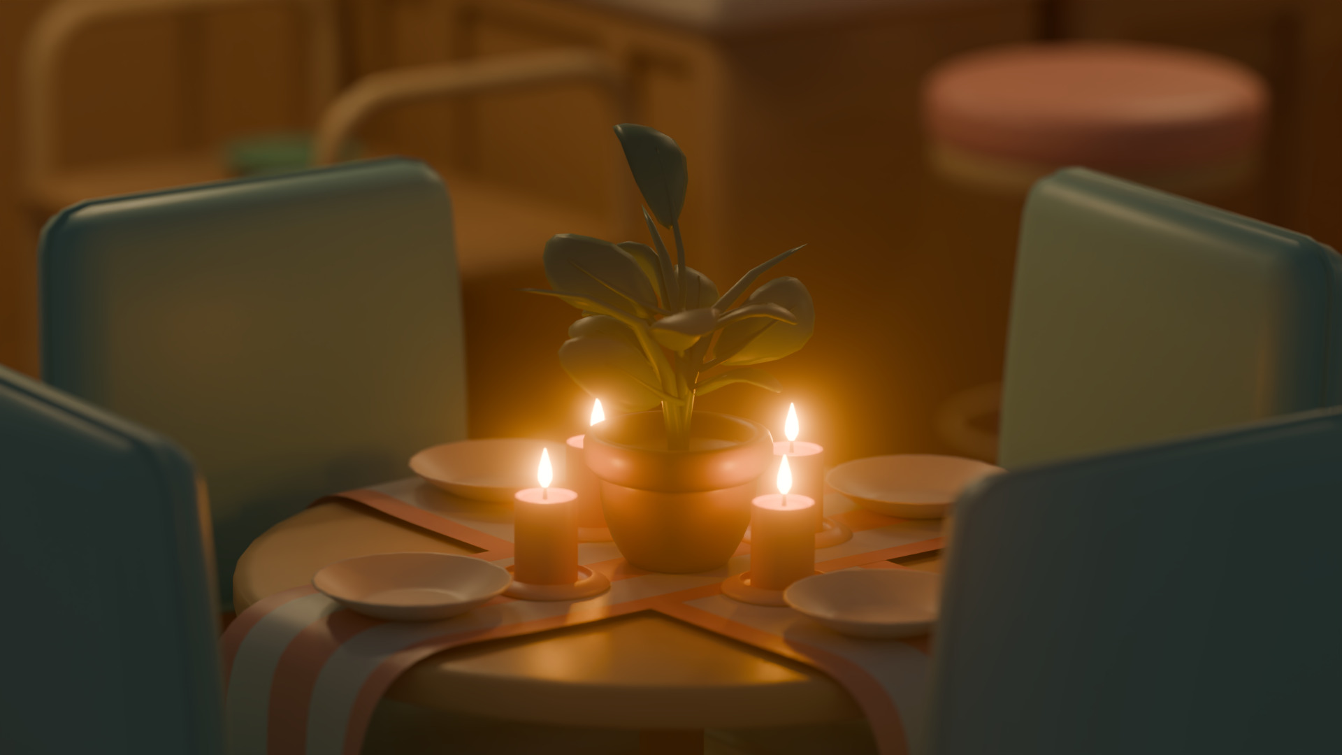 Cozy Cafe 3D Game Asset Pack Low-poly 3D model_6