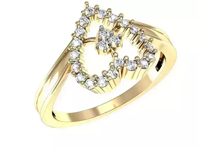 White Stone Silver Ring Design