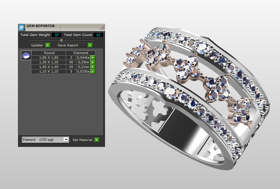 Ladies Ring Elegant and Beautiful 3D print model_2