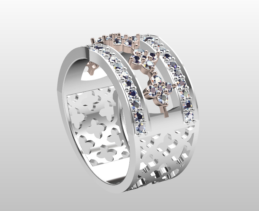 Ladies Ring Elegant and Beautiful 3D print model_1