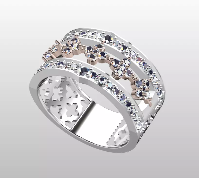 Ladies Ring Elegant and Beautiful 3D print model_0