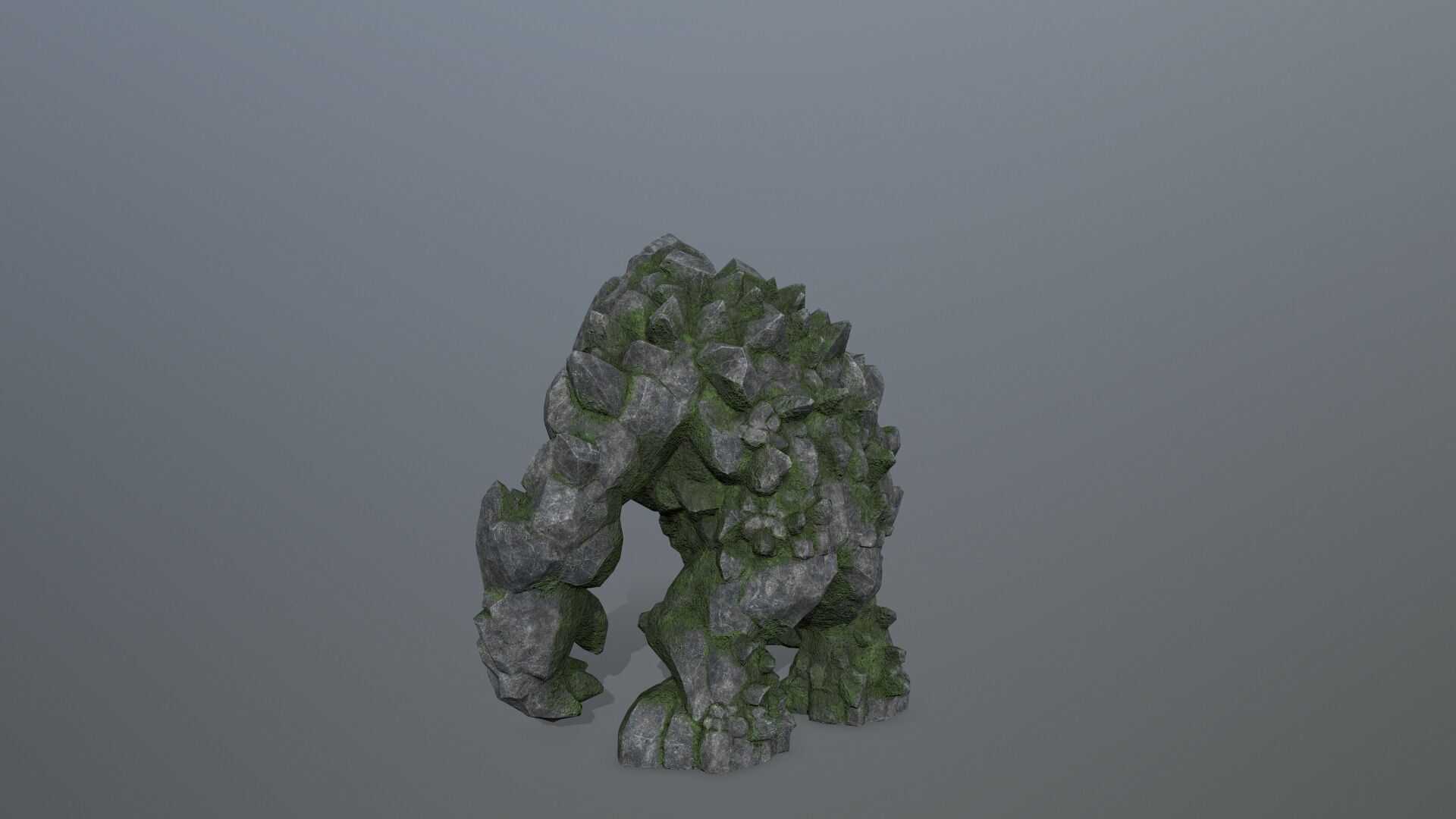 stone monster  Low-poly 3D model_5
