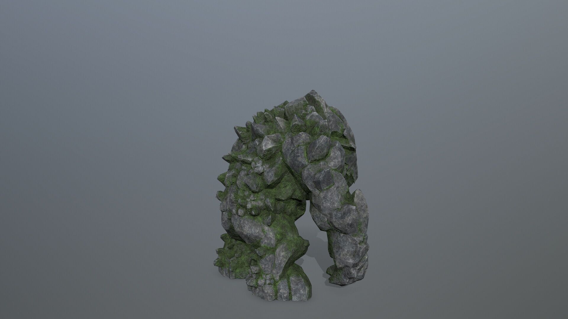 stone monster  Low-poly 3D model_7