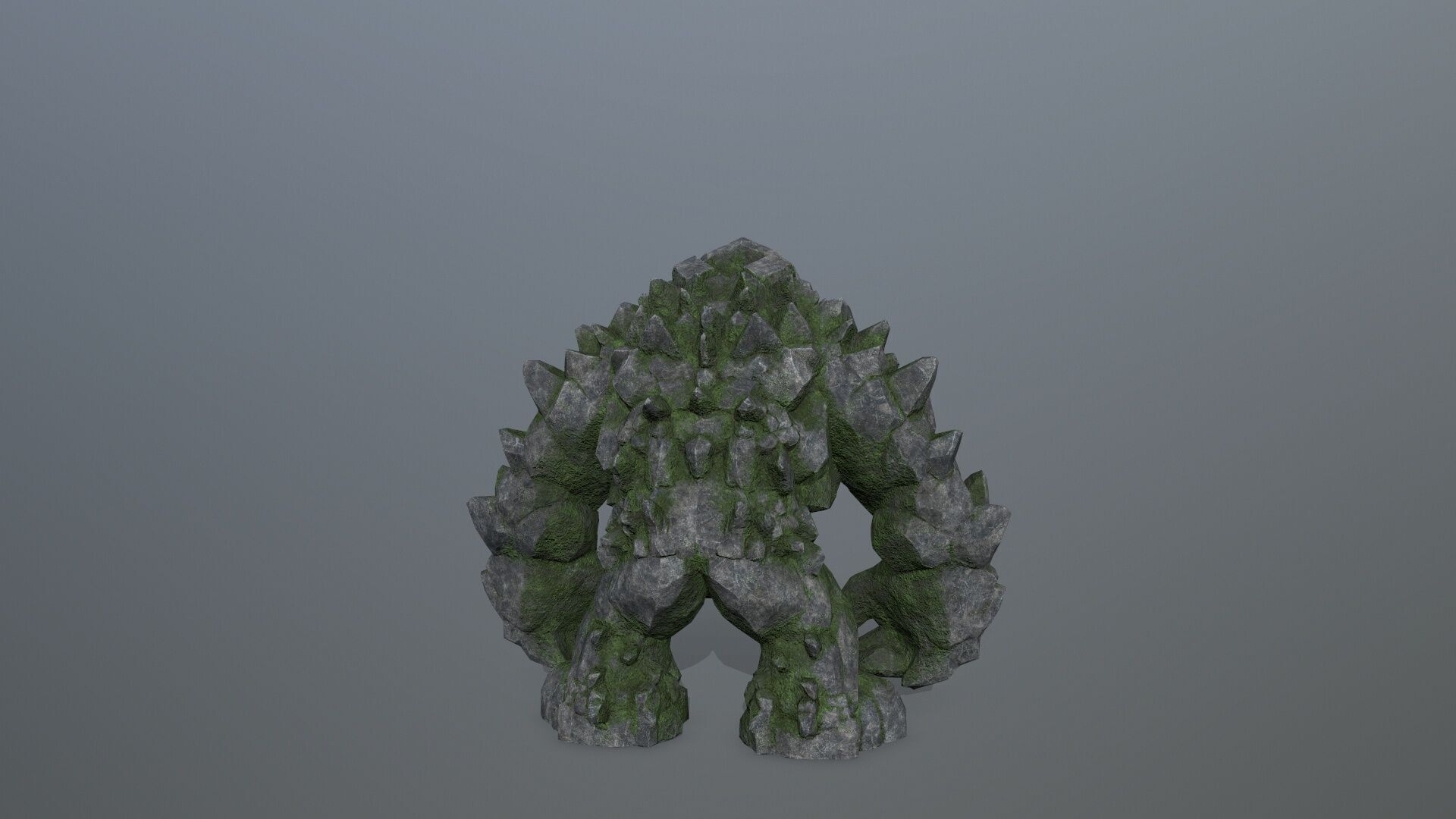 stone monster  Low-poly 3D model_6