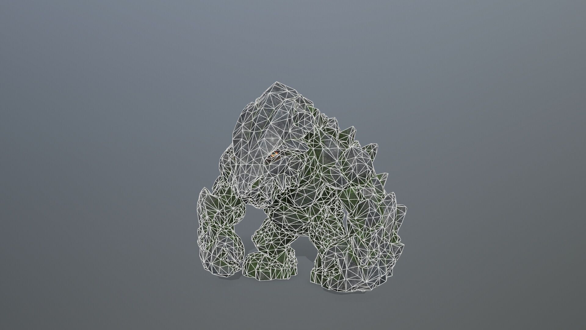 stone monster  Low-poly 3D model_11