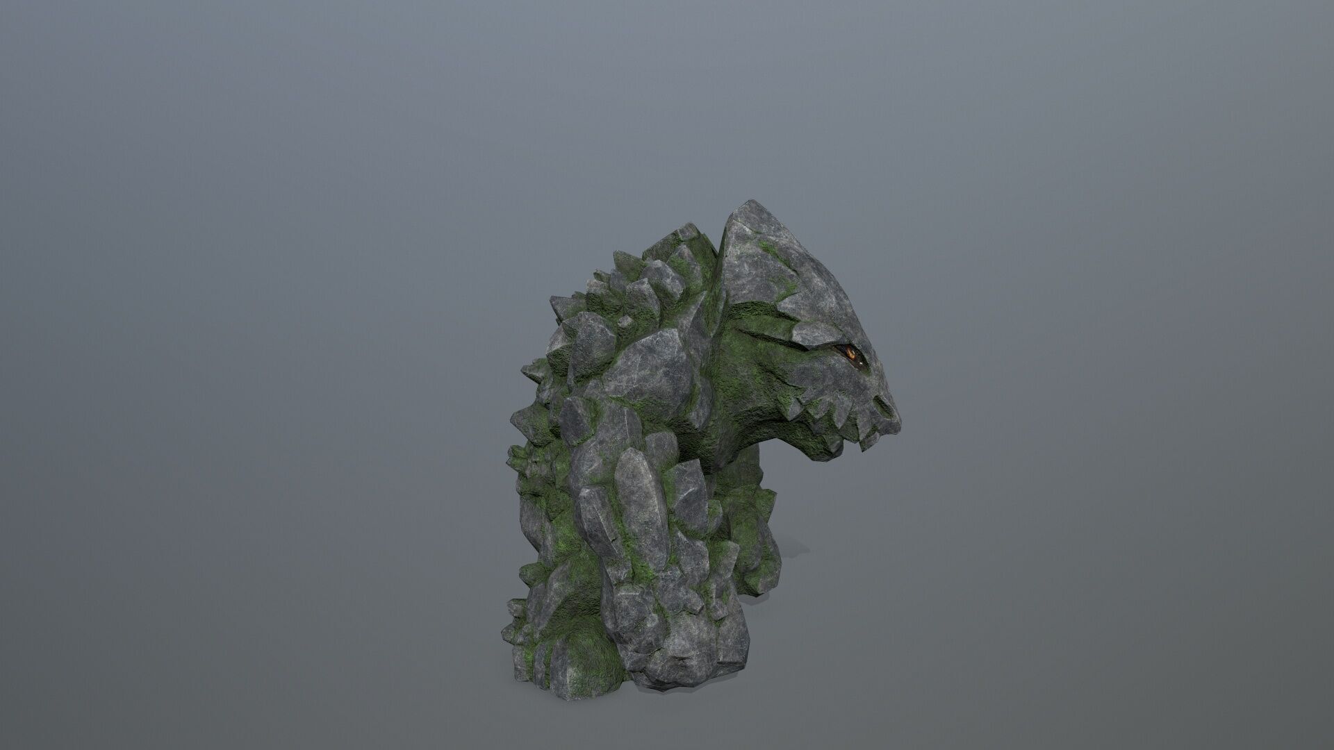 stone monster  Low-poly 3D model_8