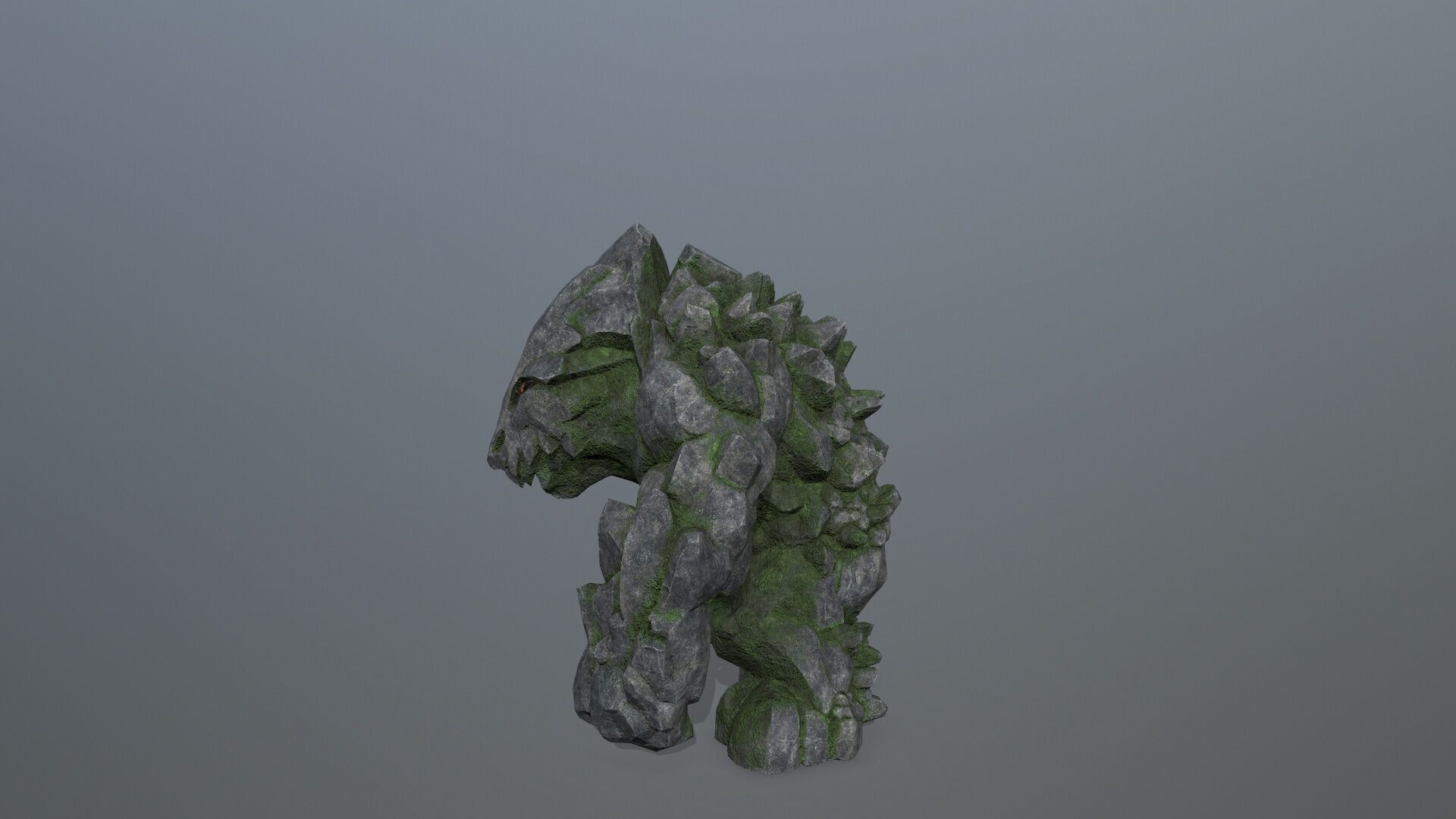 stone monster  Low-poly 3D model_4