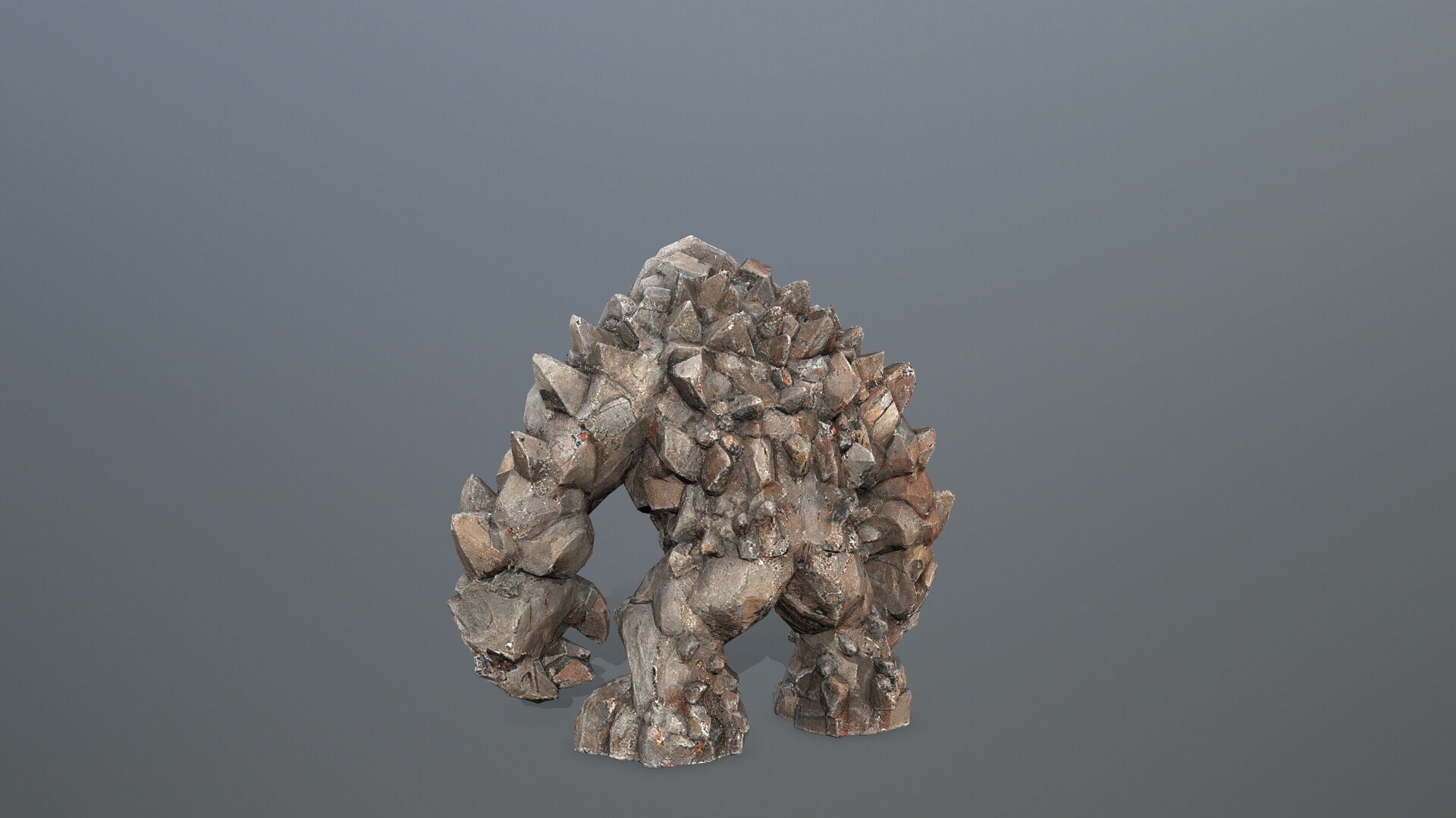 stone monster  Low-poly 3D model_5