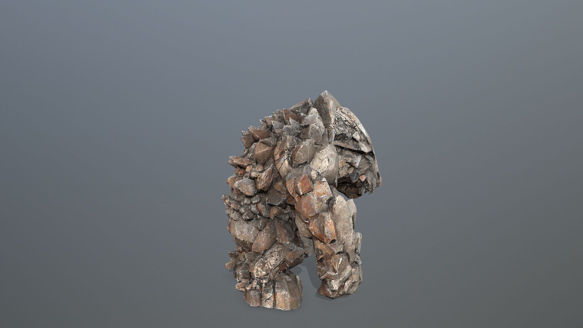 stone monster  Low-poly 3D model_7
