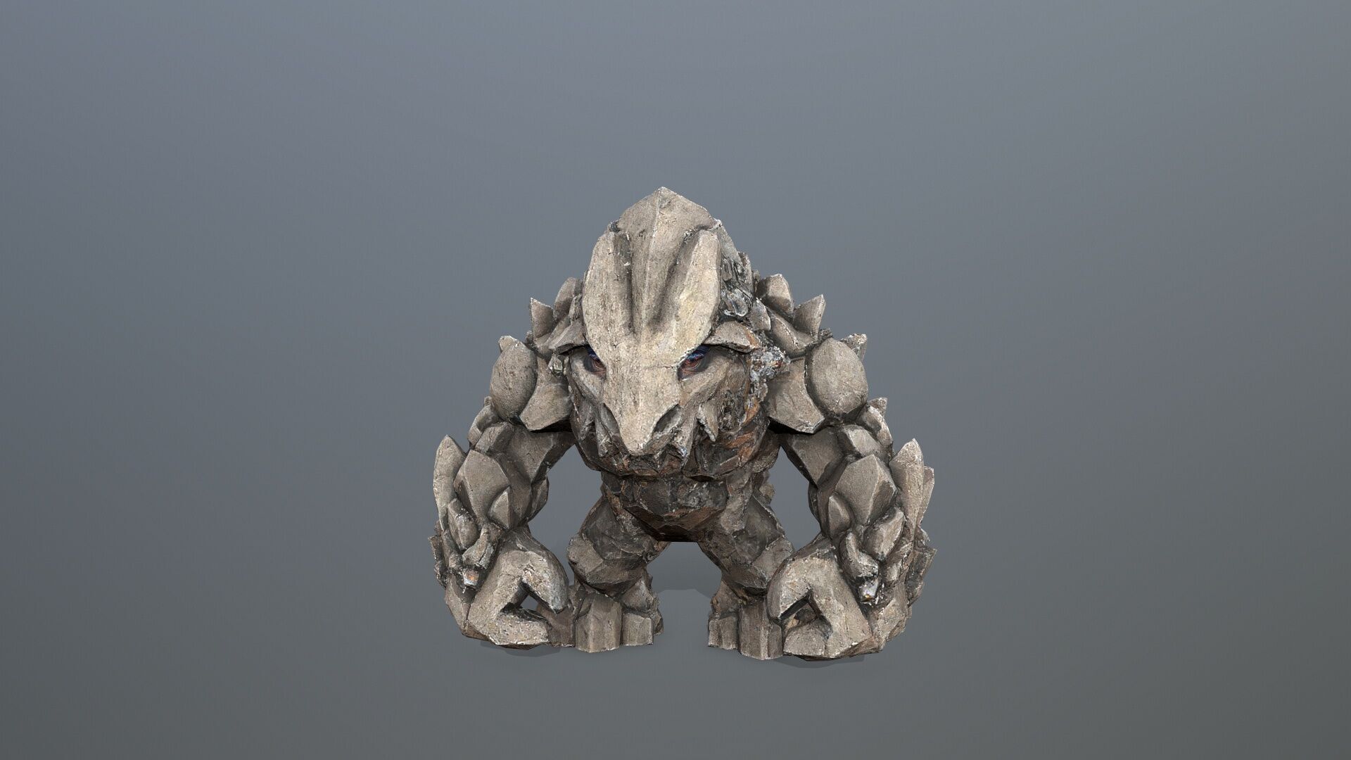 stone monster  Low-poly 3D model_10