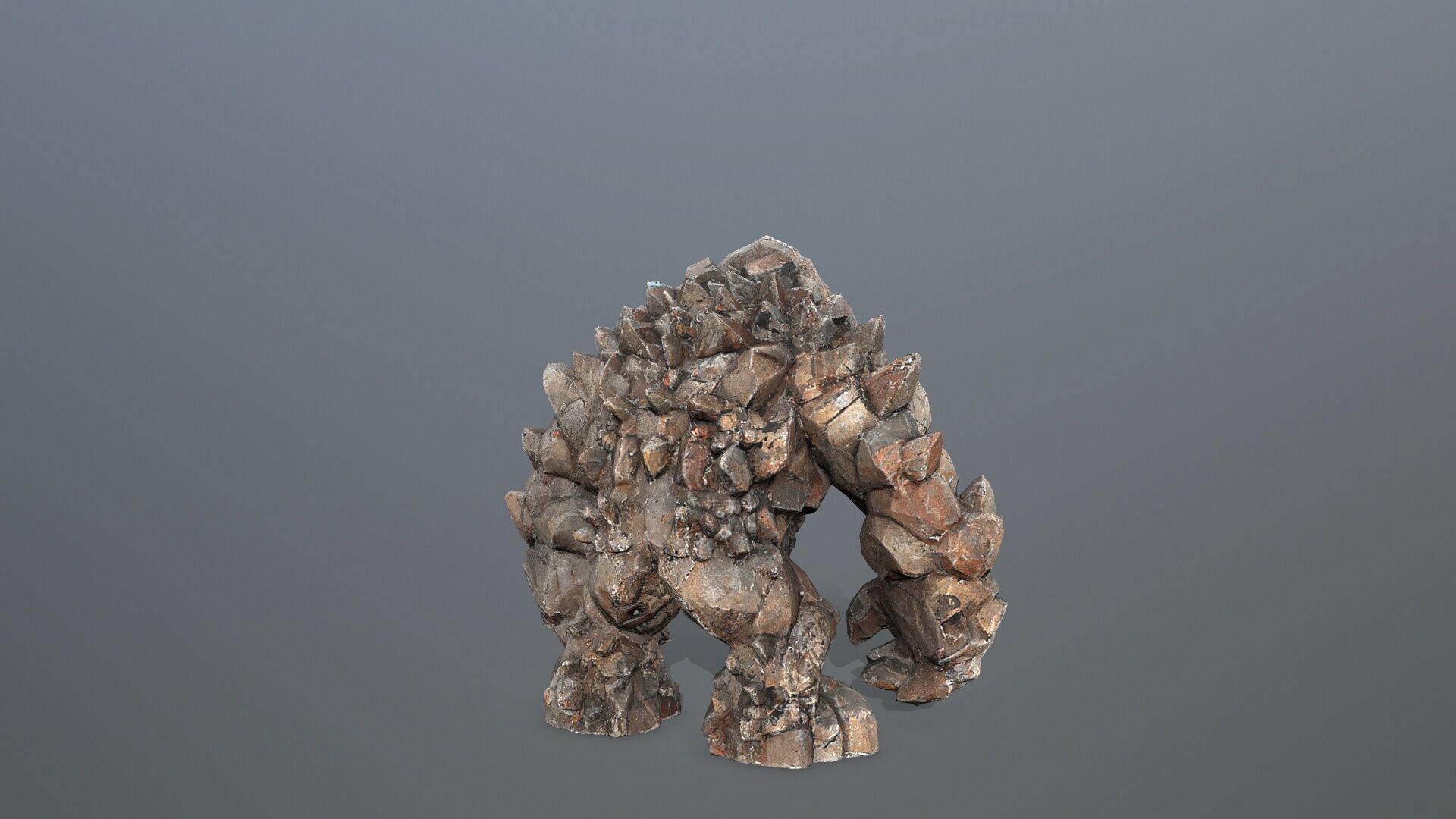 stone monster  Low-poly 3D model_6