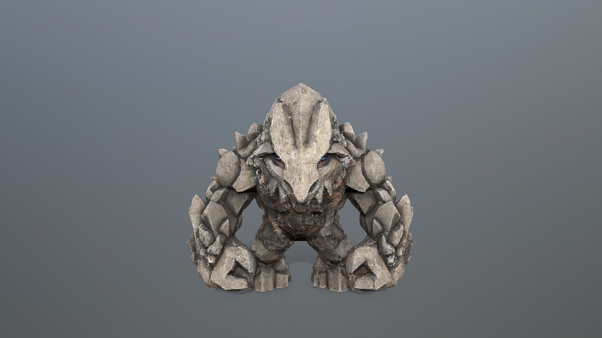 stone monster  Low-poly 3D model_1