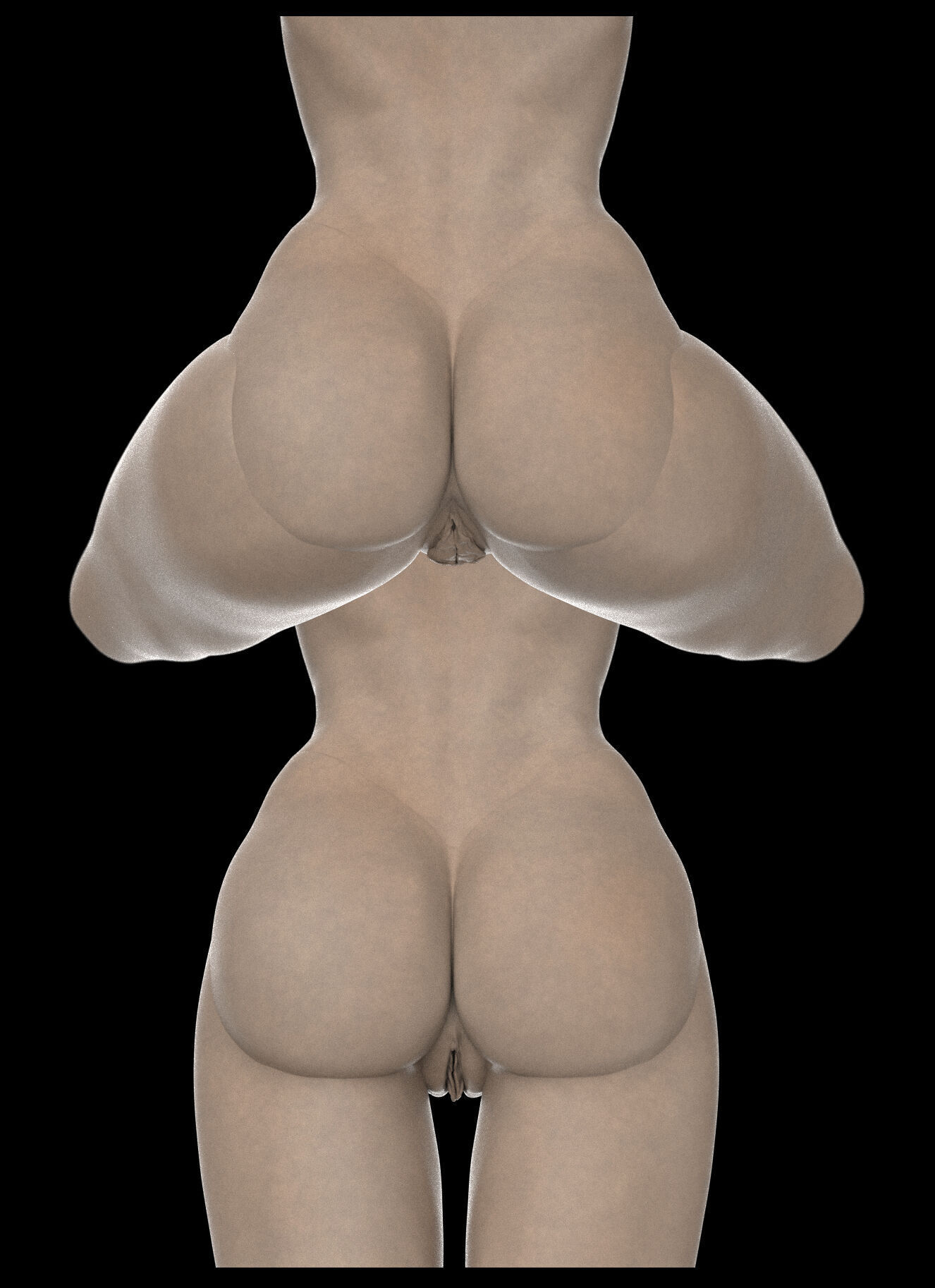 HANNAH- ZBRUSH VDM- OBJ- FEMALE ANATOMY 3D model_6